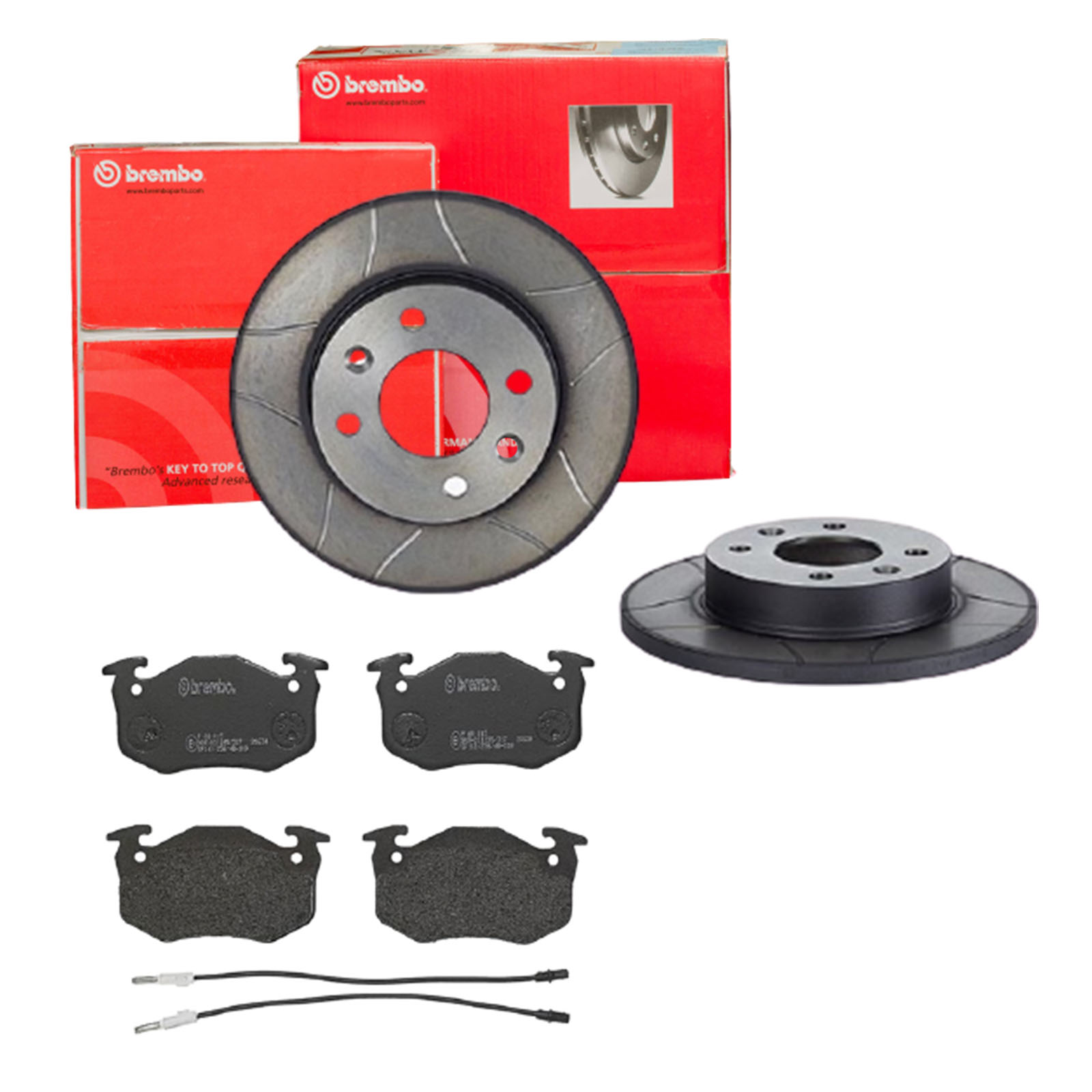 BREMBO Bremsensatz, Scheibenbremse sk8k0f6kn3 Vorderachse Geschlitzt 238mm 12mm für DACIA RENAULT