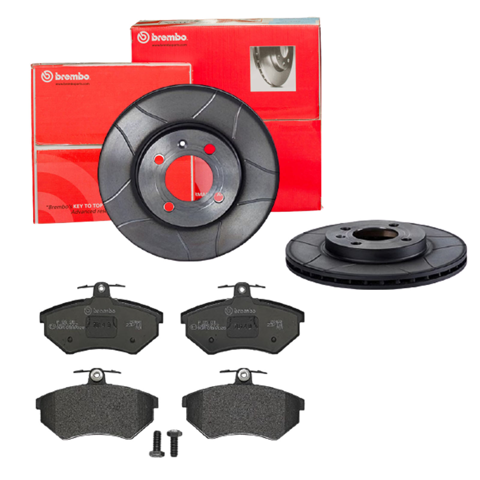 BREMBO Bremsensatz, Scheibenbremse sk8k0f6k77 Vorderachse Geschlitzt 256mm 20mm für VW (FAW) VW AUDI SEAT CHERY