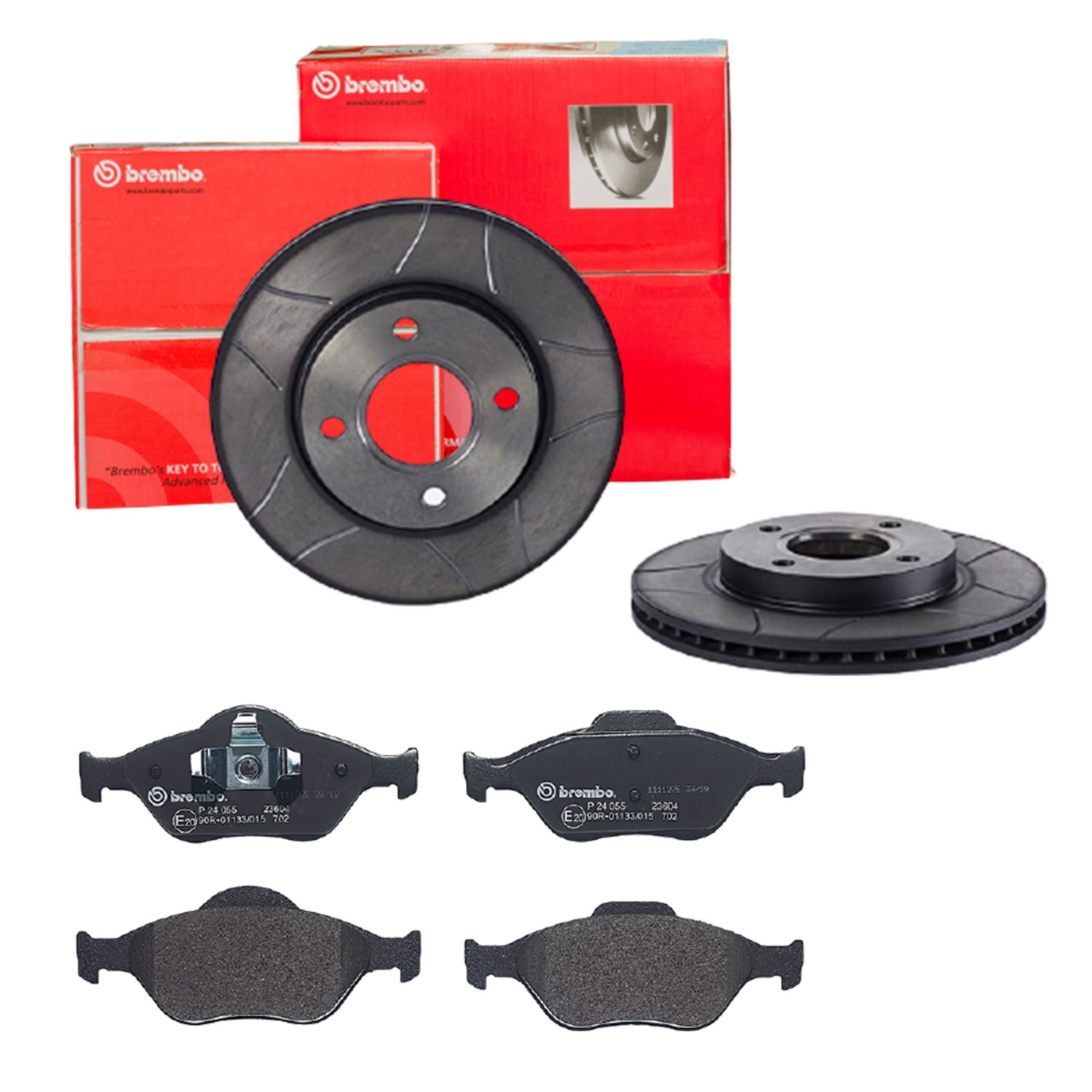 BREMBO Bremsensatz, Scheibenbremse sk8k0f6jq1 Vorderachse Innenbelüftet 258mm 22mm für FORD MAZDA
