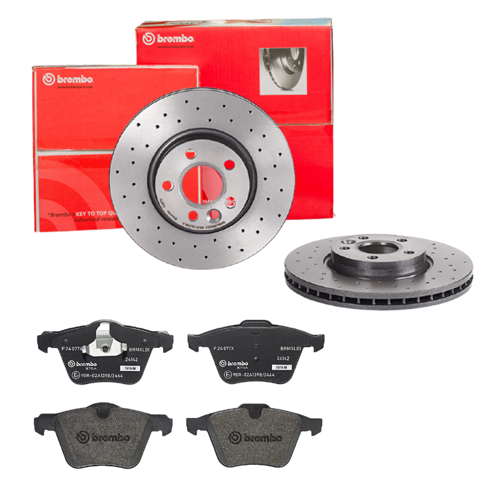BREMBO Bremsensatz, Scheibenbremse sk8k0f6ig3 Vorderachse Gelocht/innenbel. 300mm 28mm für FORD VOLVO VOLVO ASIA LAND ROVER