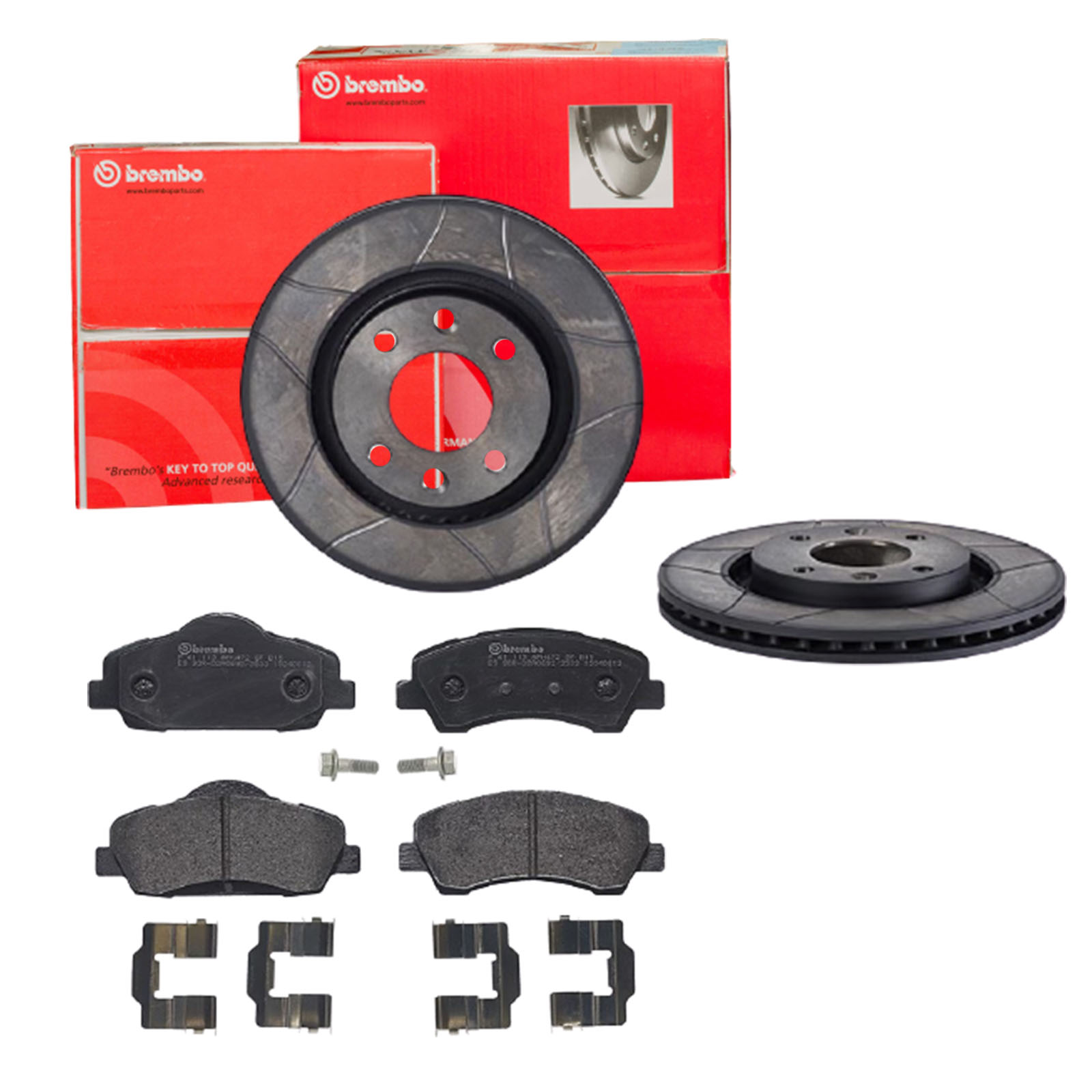 BREMBO Bremsensatz, Scheibenbremse sk8k0f6h15 Vorderachse Geschlitzt 266mm 22mm für PEUGEOT CITROËN DS OPEL FENGSHEN CITROËN (DF-PSA)
