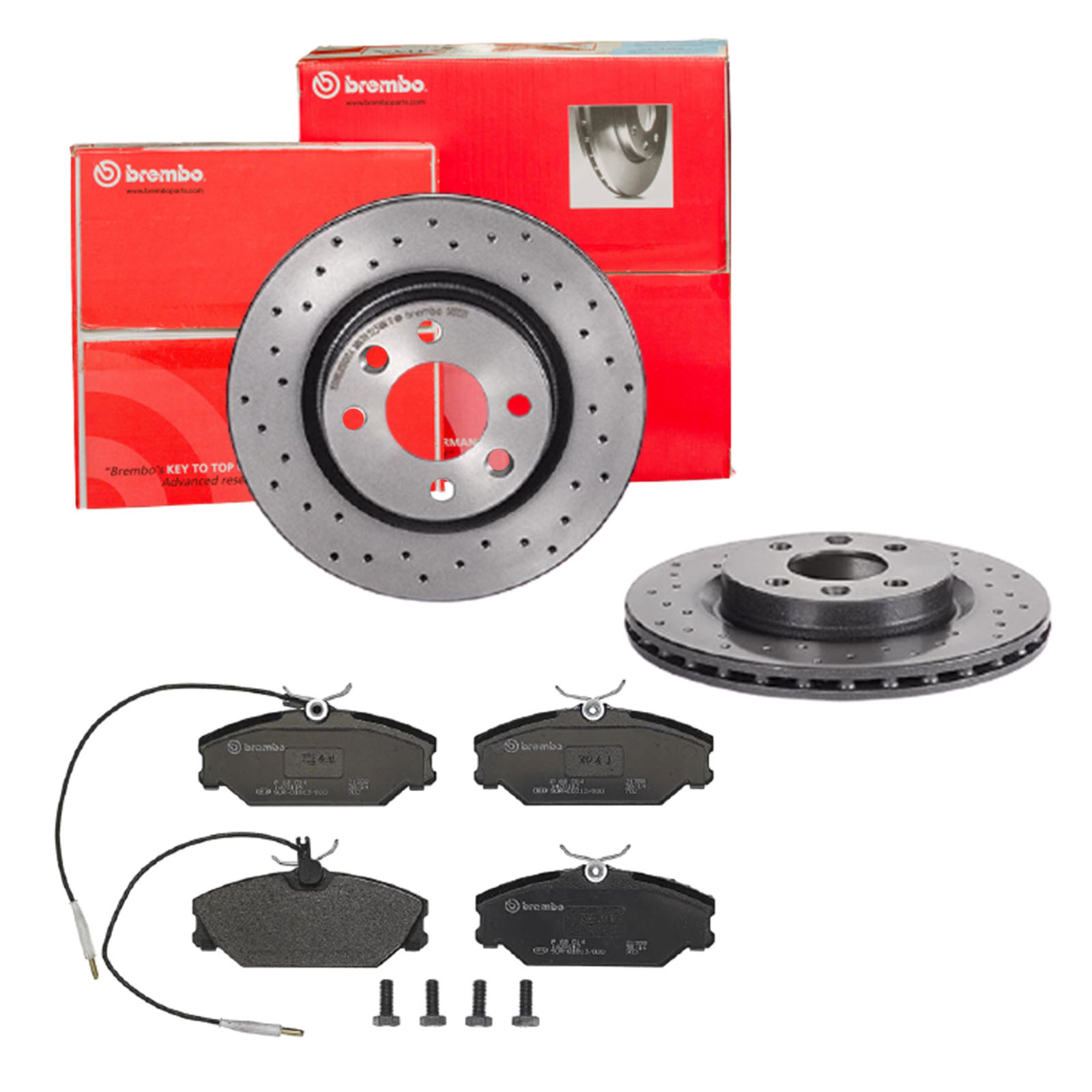 BREMBO Bremsensatz, Scheibenbremse sk8k0f6ef8 Vorderachse Gelocht/innenbel. 259mm 20mm für DAEWOO NISSAN RENAULT DACIA