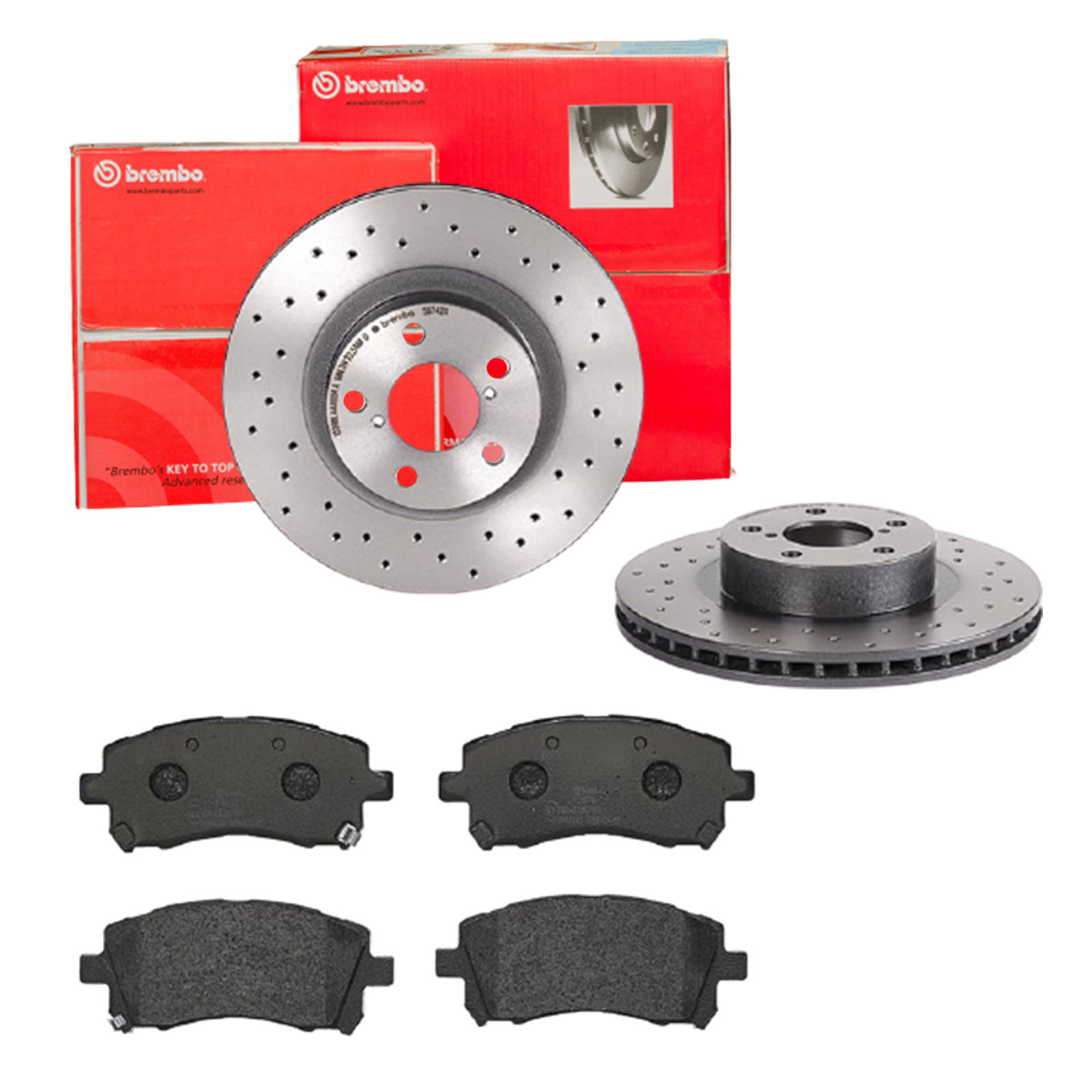 BREMBO Bremsensatz, Scheibenbremse sk8k0f6dz2 Vorderachse Gelocht/innenbel. 276mm 24mm für SUBARU NISSAN TOYOTA MITSUBISHI