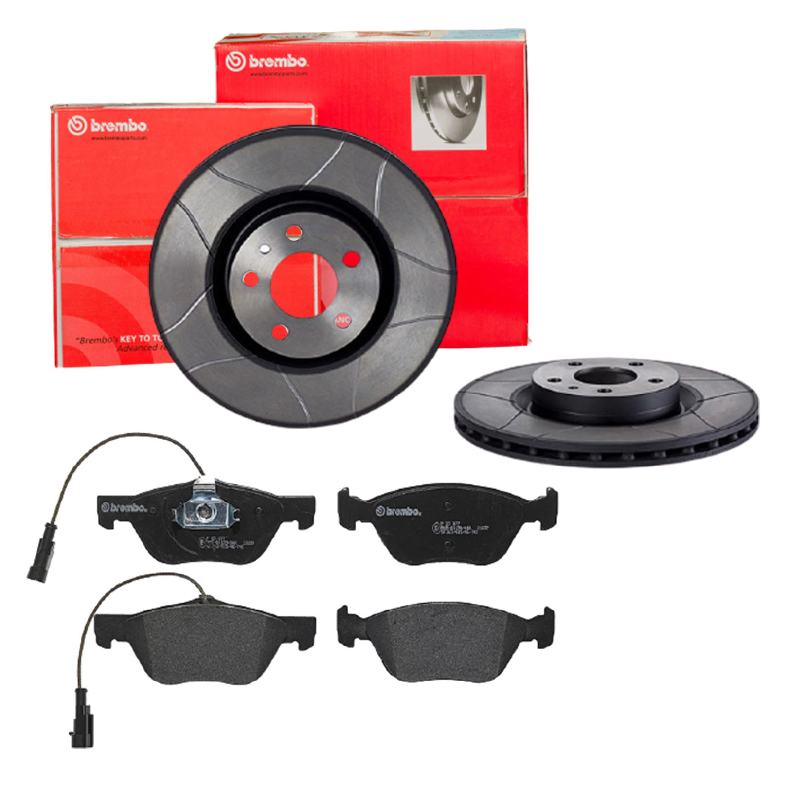 BREMBO sk8k0f6d50 Vorderachse Geschlitzt 284mm 22mm für OPEL FIAT ALFA ROMEO LANCIA VAUXHALL