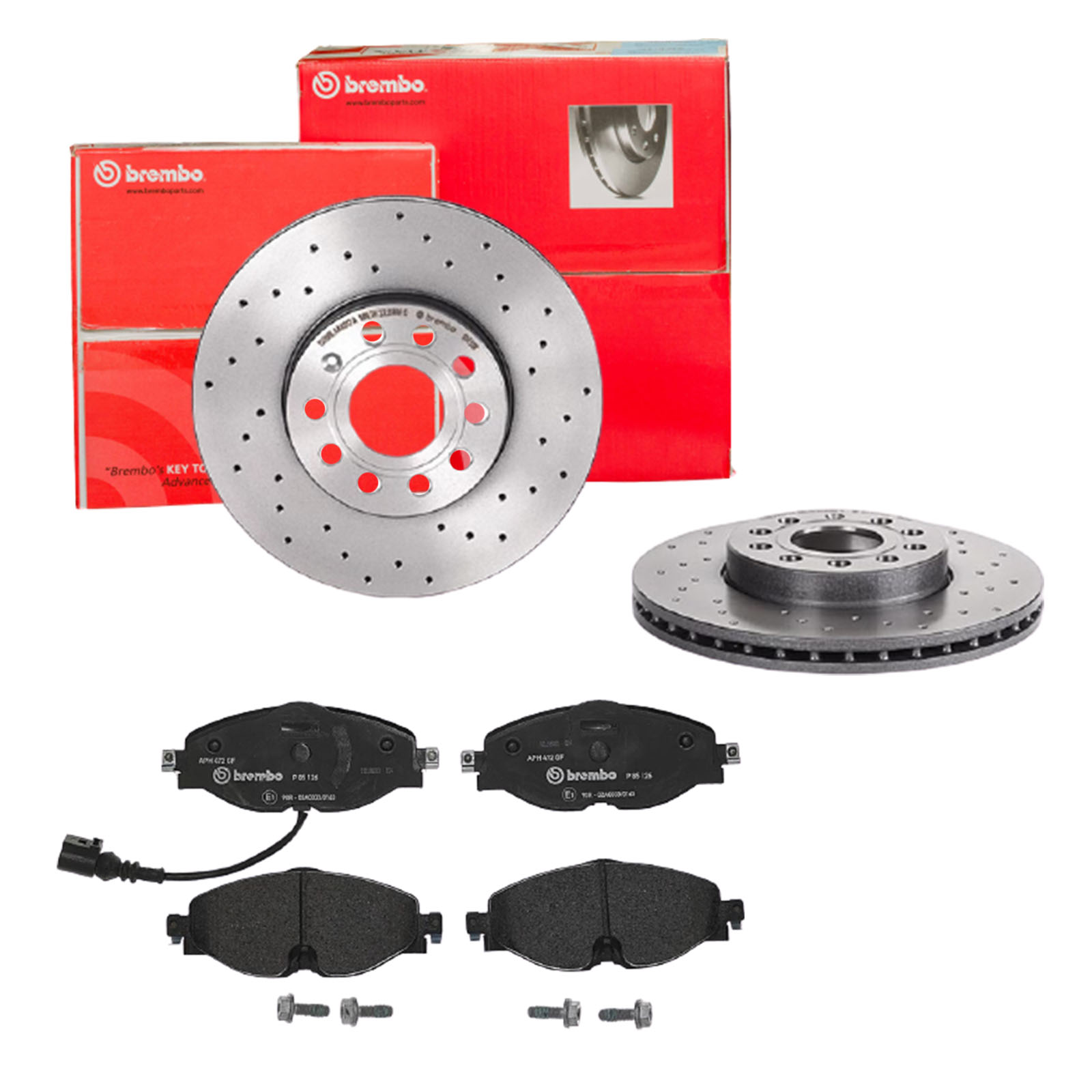 BREMBO sk8k0f6bt2 Vorderachse Gelocht/innenbel. 288mm 25mm für VW VW (FAW) AUDI SEAT SKODA (SVW) AUDI (FAW) SKODA