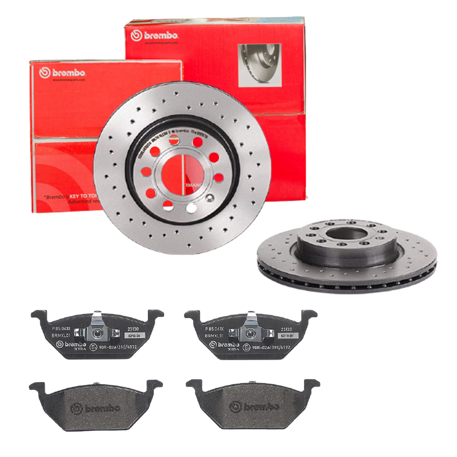 BREMBO Bremsensatz, Scheibenbremse sk8k0f6aw0 Vorderachse Gelocht/innenbel. 280mm 22mm für VW (FAW) AUDI SKODA (SVW) VW SKODA SEAT VW (SVW) BRILLIANCE