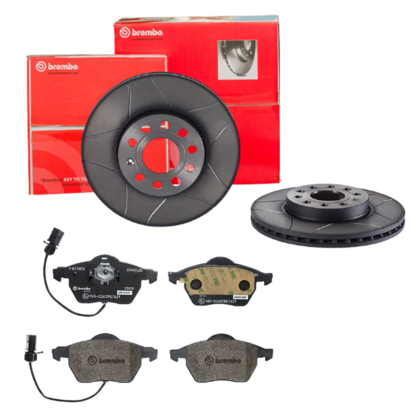 BREMBO Bremsensatz, Scheibenbremse sk8k0f6ag4 Vorderachse Geschlitzt 288mm 25mm für SKODA VW SEAT AUDI AUDI (FAW) SKODA (SVW) VW (FAW)