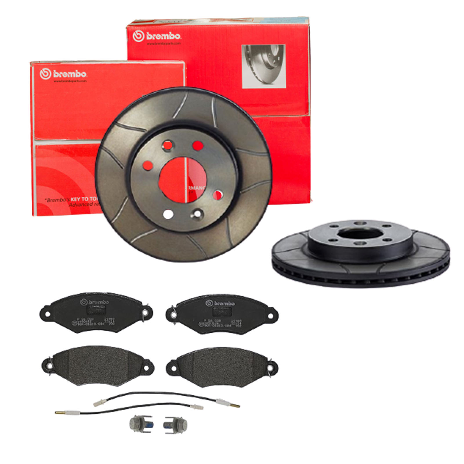 BREMBO Bremsensatz, Scheibenbremse sk8k0f6884 Vorderachse Geschlitzt 238mm 20mm für RENAULT NISSAN