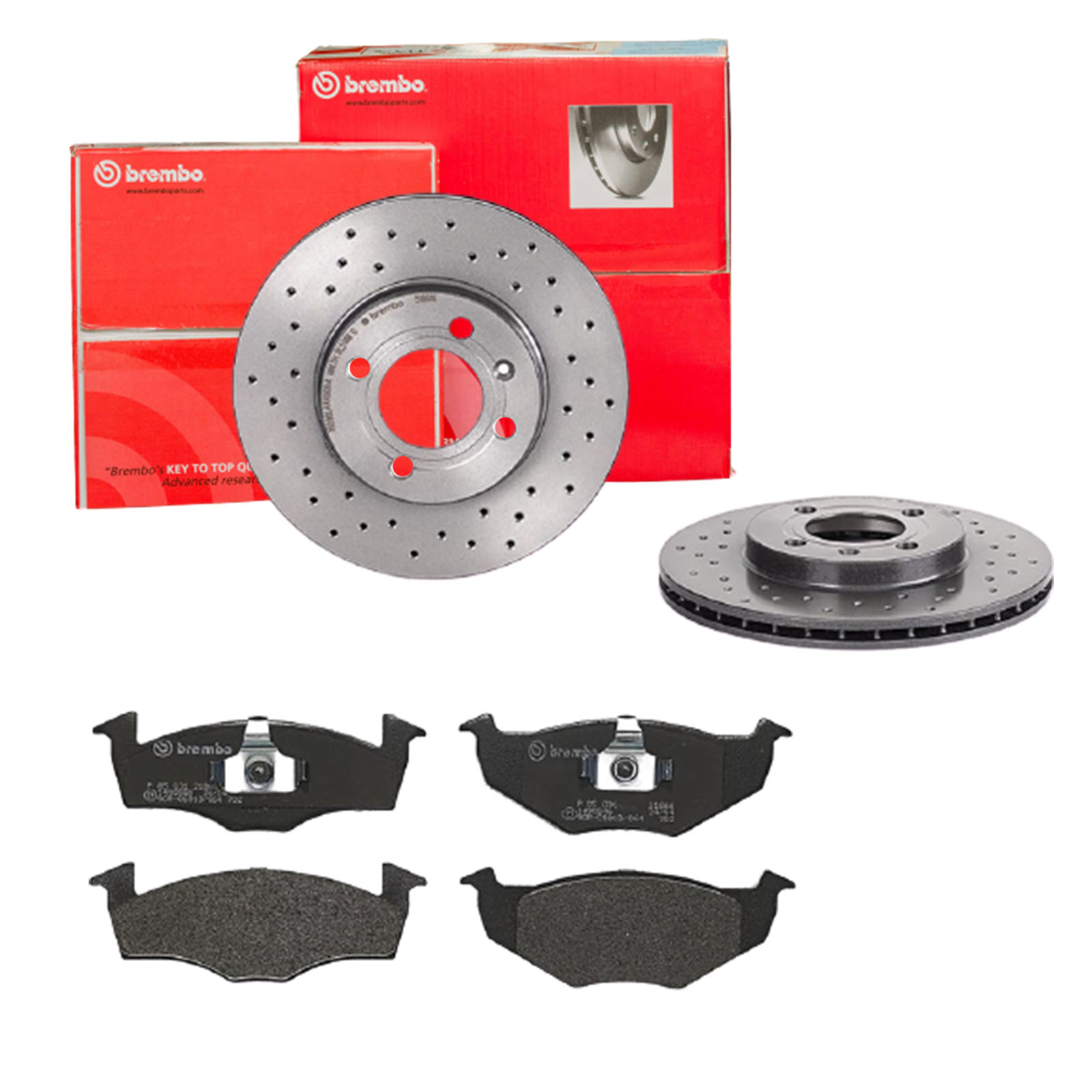 BREMBO Bremsensatz, Scheibenbremse sk8k0f66w6 Vorderachse Gelocht/innenbel. 256mm 20mm für VW (FAW) SEAT VW