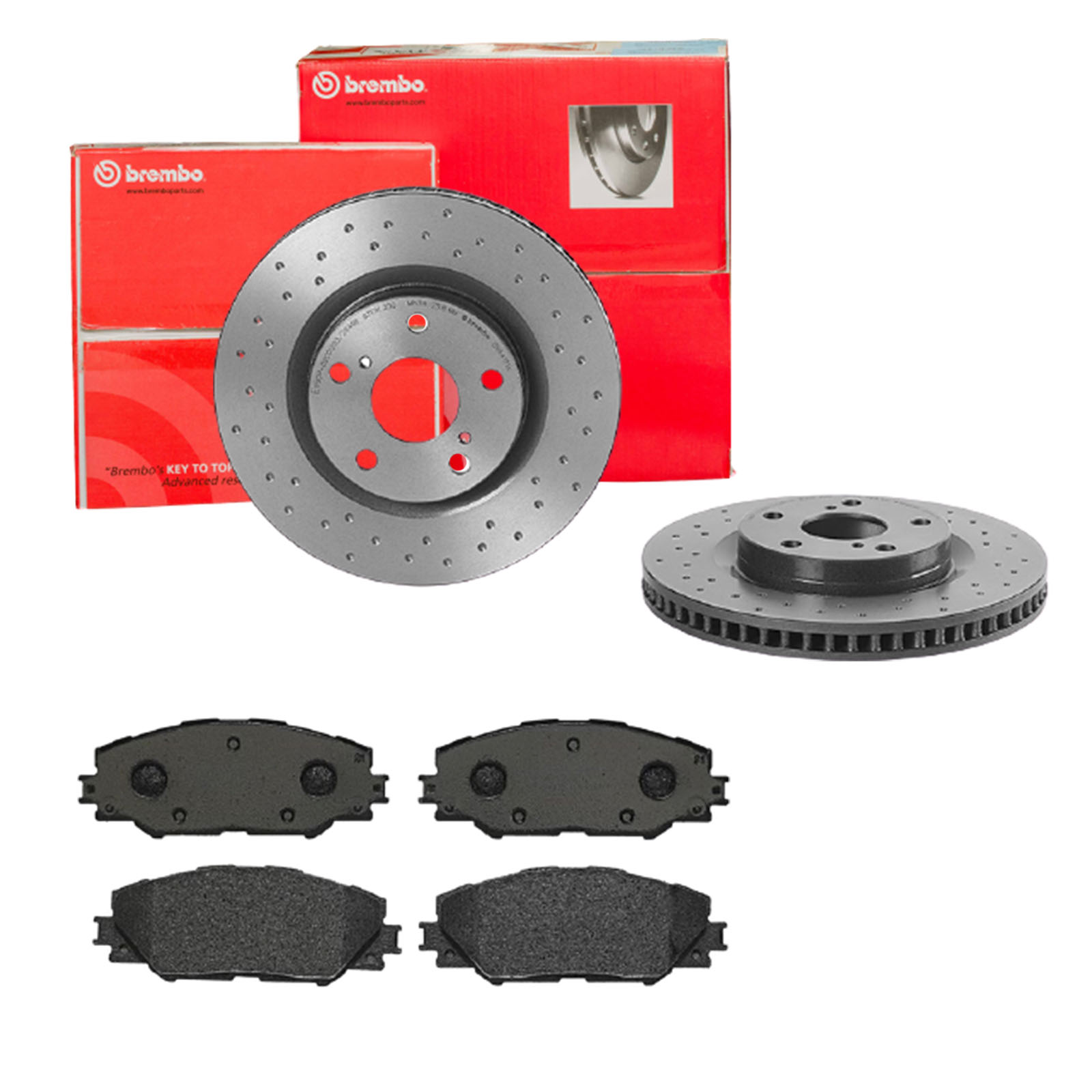 BREMBO Bremsensatz, Scheibenbremse sk8k0f63f8 Vorderachse Gelocht/innenbel. 296mm 28mm für PONTIAC TOYOTA TOYOTA (FAW)