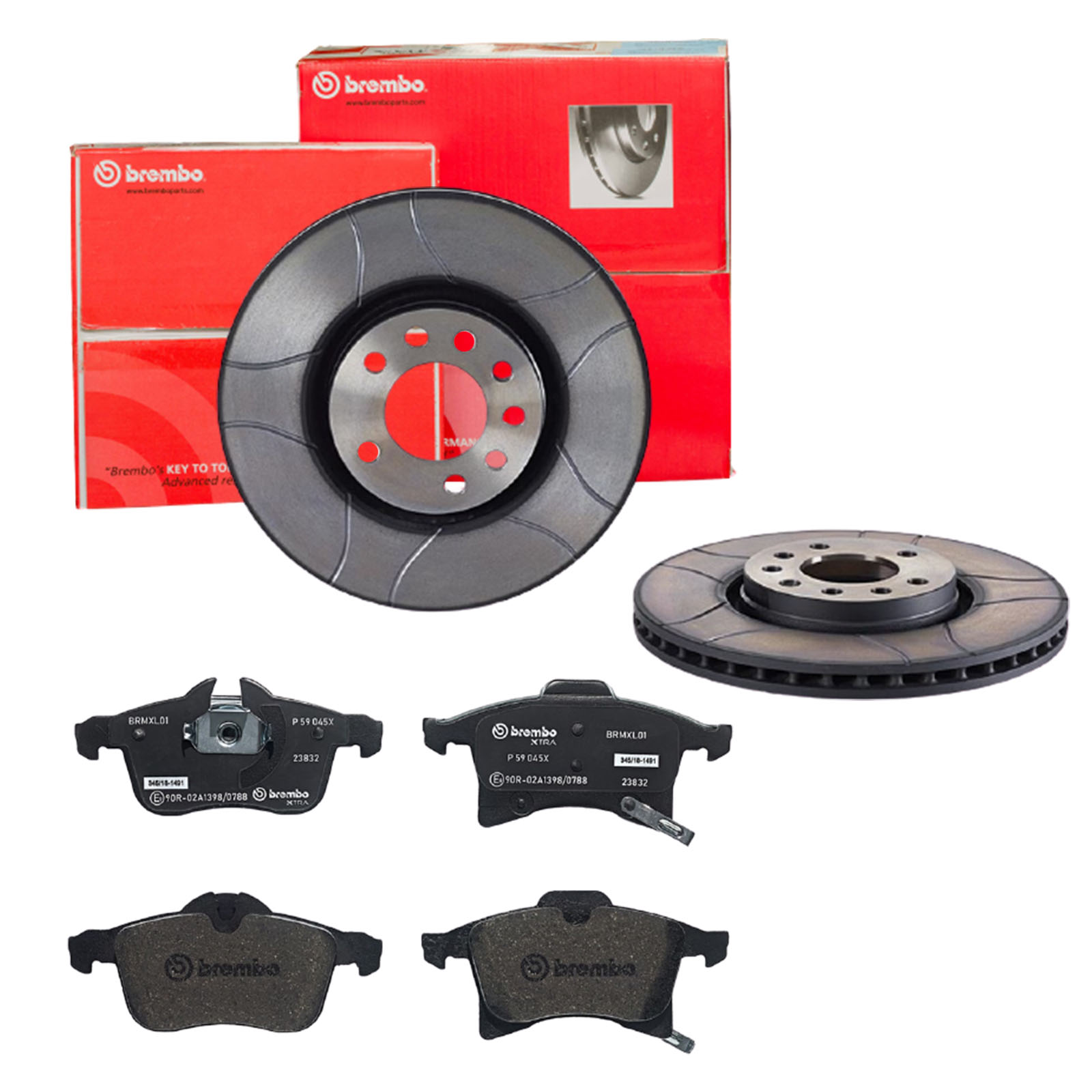 BREMBO Bremsensatz, Scheibenbremse sk8k0f60q2 Vorderachse Geschlitzt 308mm 25mm für OPEL SAAB VAUXHALL GENERAL MOTORS SATURN AC