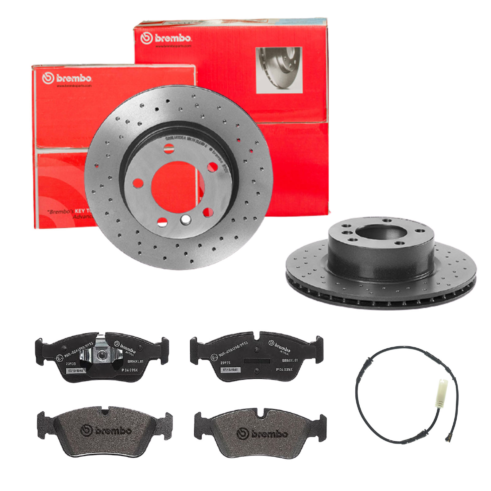 BREMBO Bremsensatz, Scheibenbremse sk8k0f60c6 Vorderachse Gelocht/innenbel. 292mm 22mm für BMW BMW (BRILLIANCE)