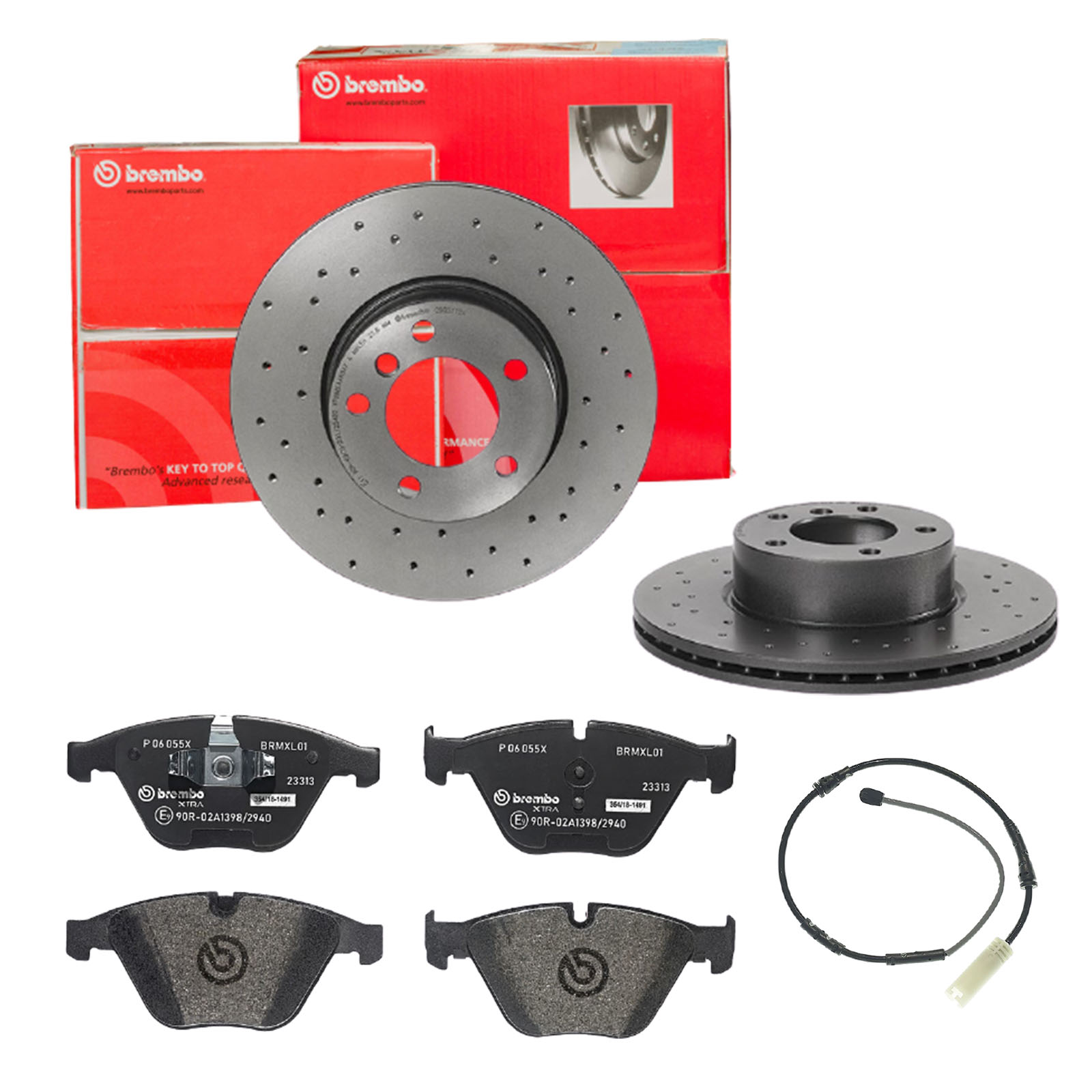 BREMBO Bremsensatz, Scheibenbremse sk8k0f5tu2 Vorderachse Gelocht/innenbel. 312mm 24mm für BMW BMW (BRILLIANCE)