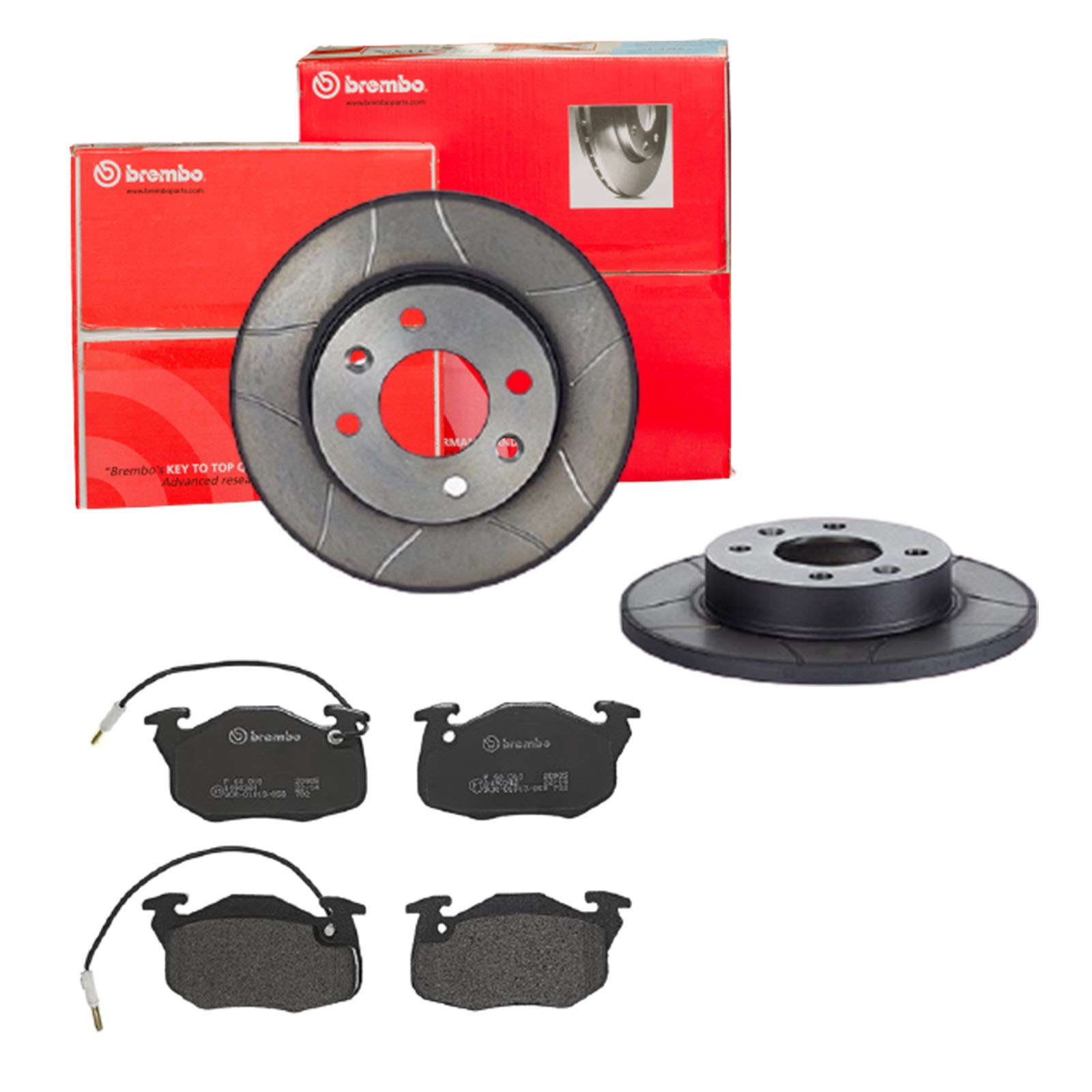 BREMBO Bremsensatz, Scheibenbremse sk8k0f5s38 Vorderachse Geschlitzt 238mm 12mm für CITROËN PEUGEOT DACIA RENAULT