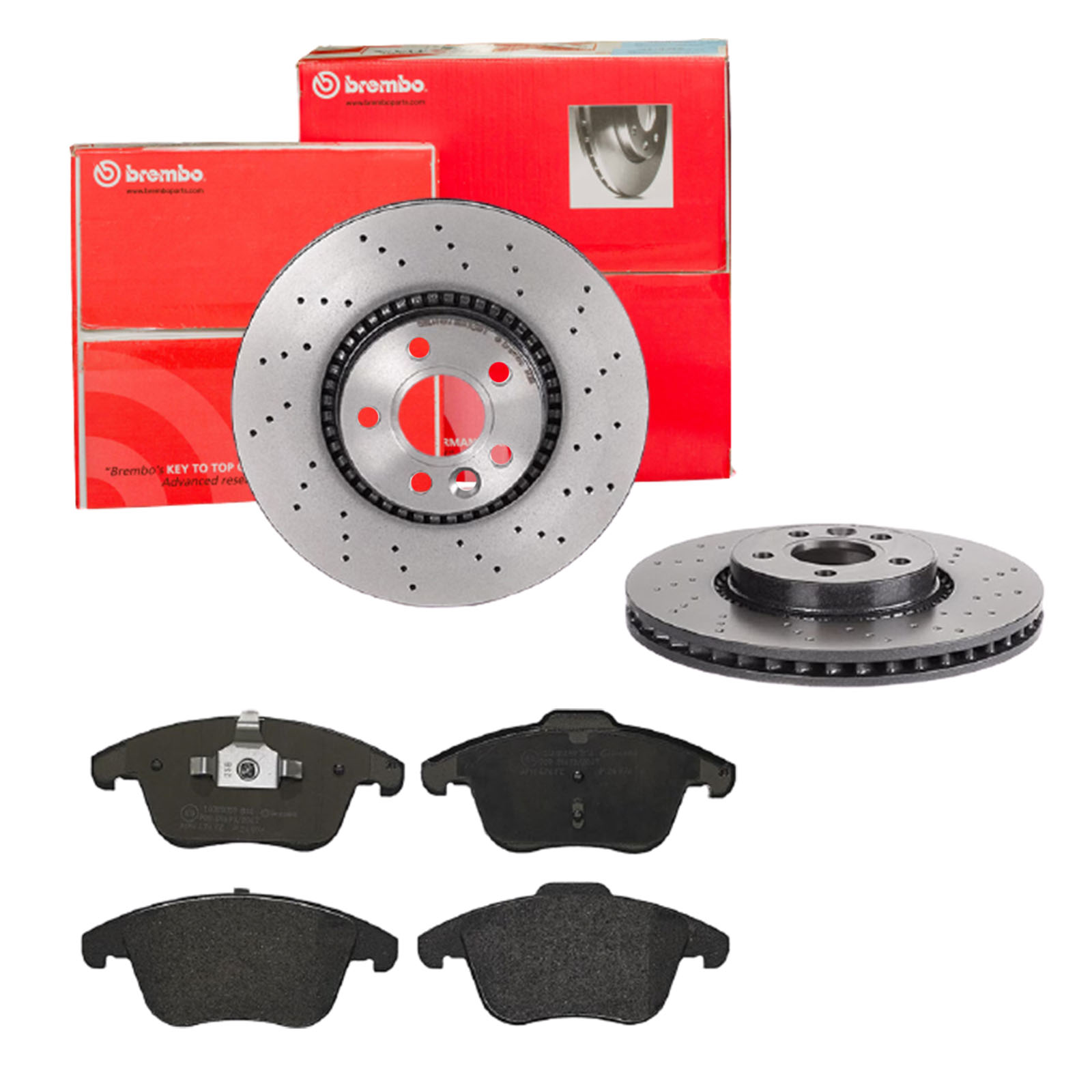 BREMBO Bremsensatz, Scheibenbremse sk8k0f5rn2 Vorderachse Gelocht/innenbel. 316mm 28mm für FORD FORD (CHANGAN) VOLVO MG (SAIC) VOLVO (CHANGAN) VOLVO A