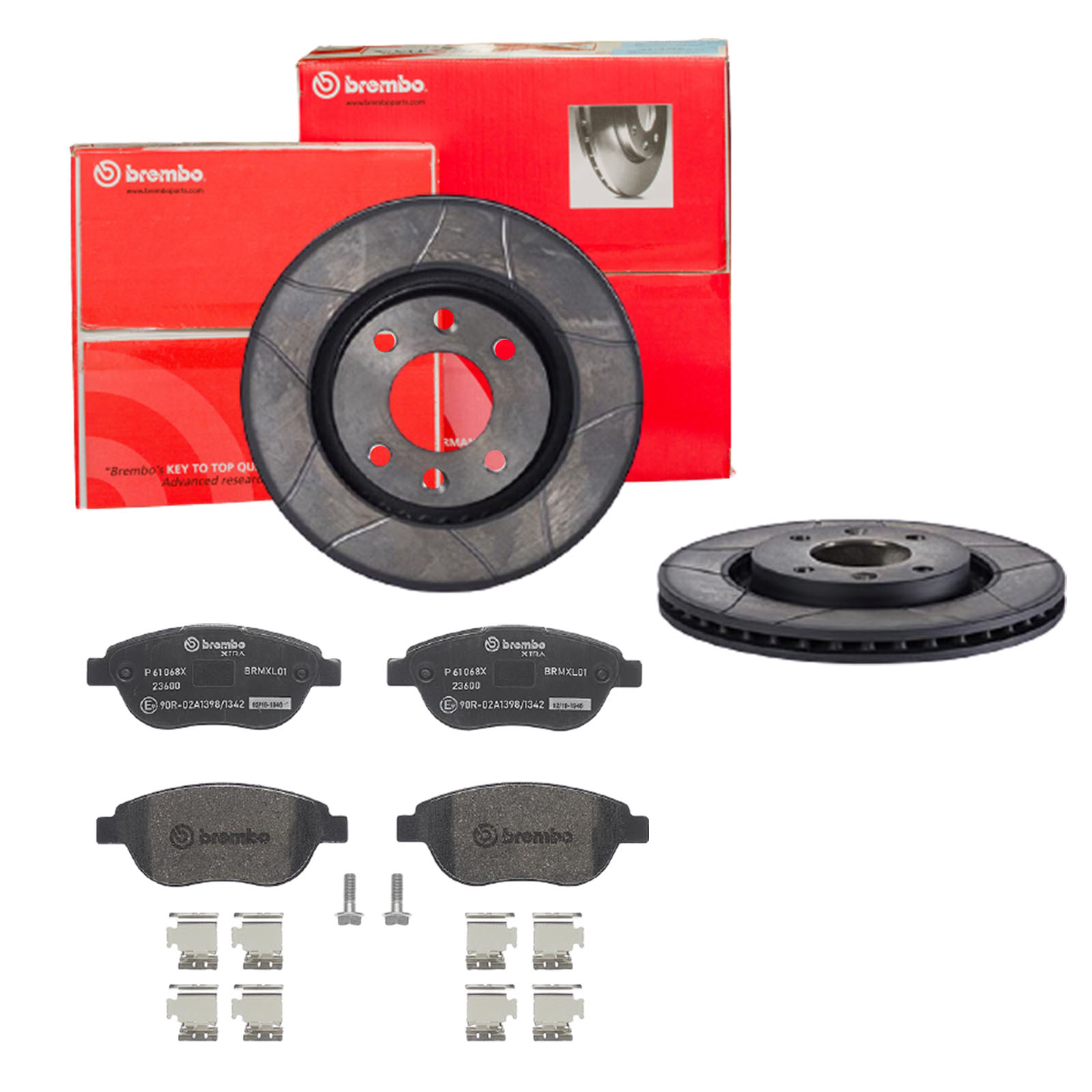 BREMBO Bremsensatz, Scheibenbremse sk8k0f5mx2 Vorderachse Geschlitzt 266mm 22mm für PEUGEOT CITROËN OPEL FENGSHEN GEELY CITROËN (DF-PSA) FENGXING DONG