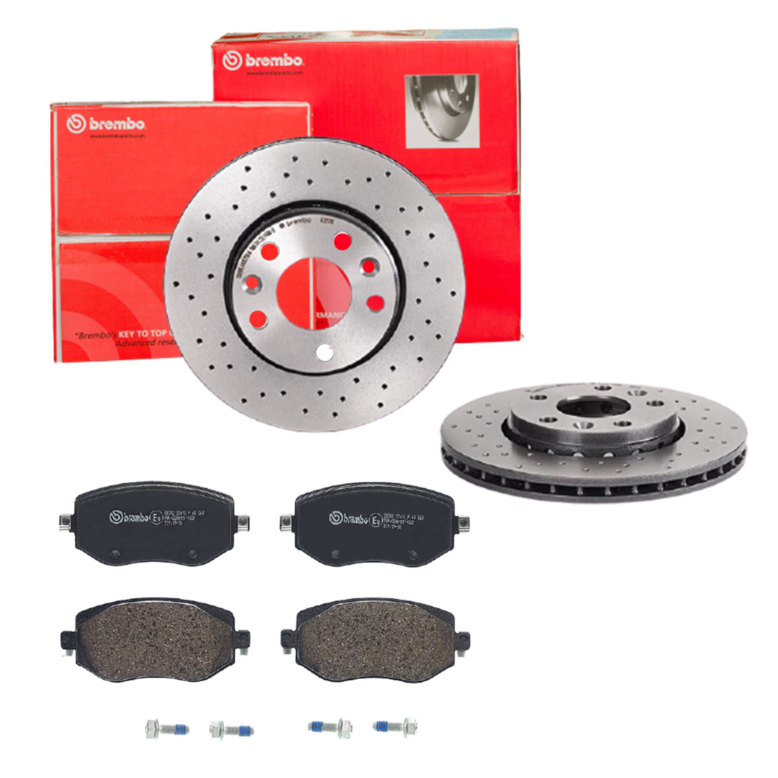 BREMBO Bremsensatz, Scheibenbremse sk8k0f5l94 Vorderachse Gelocht/innenbel. 280mm 24mm für RENAULT DACIA NISSAN