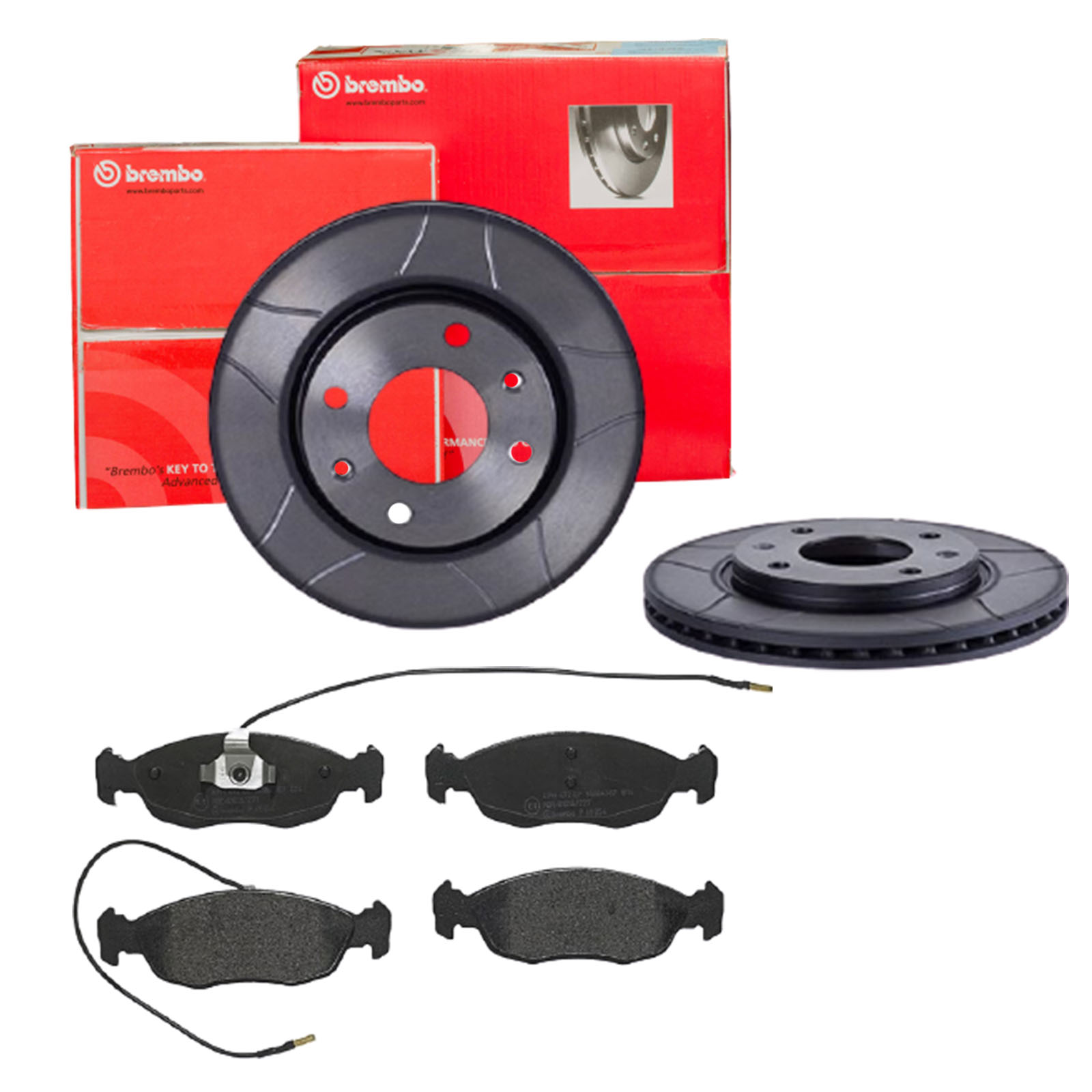 BREMBO Bremsensatz, Scheibenbremse sk8k0f5i54 Vorderachse Geschlitzt 247mm 20mm für CITROËN PEUGEOT