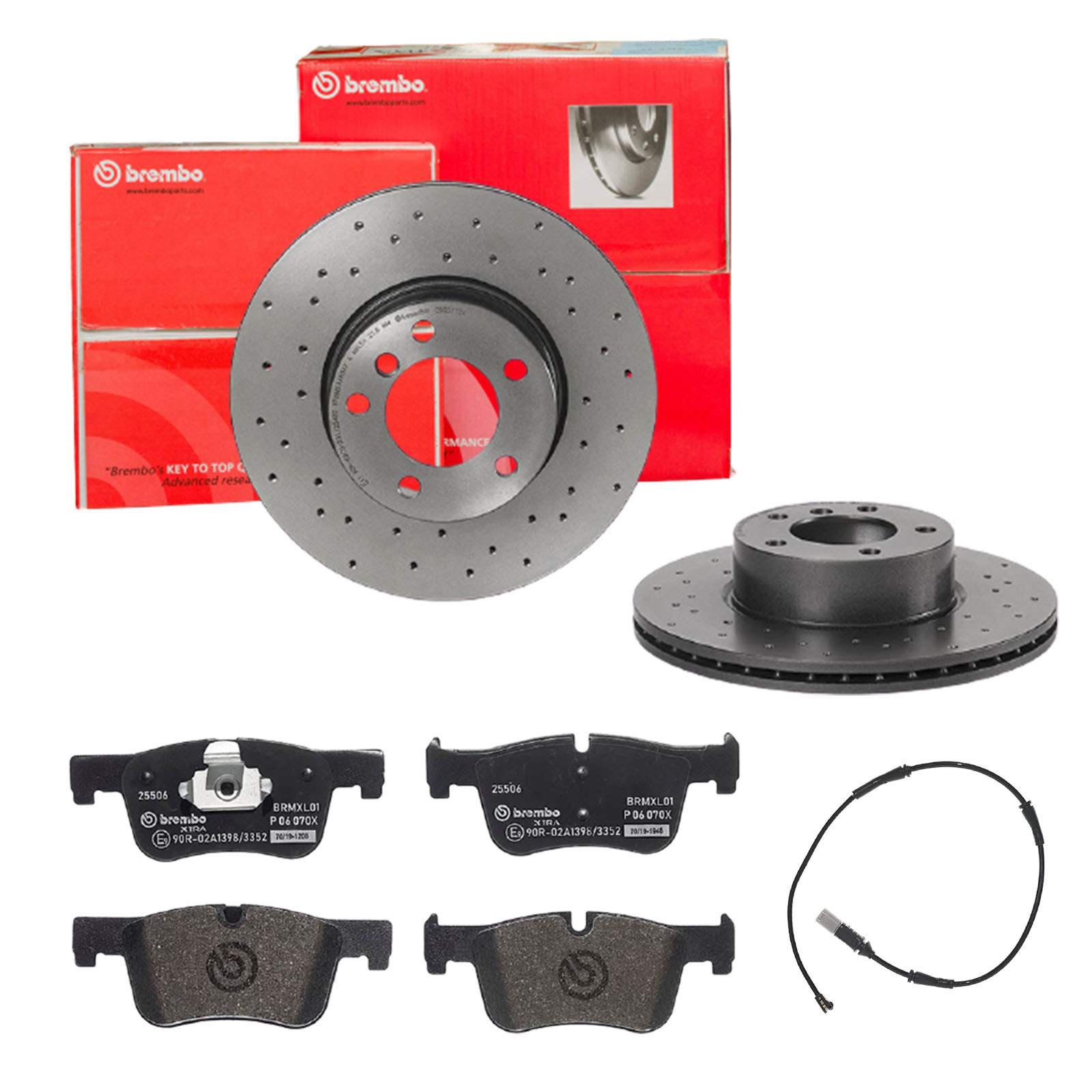 BREMBO sk8k0f5fh4 Vorderachse Gelocht/innenbel. 312mm 24mm für BMW