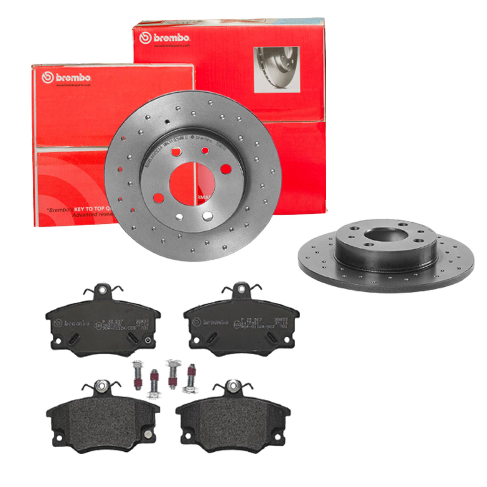 BREMBO Bremsensatz, Scheibenbremse sk8k0f5dq0 Hinterachse Gelocht 240mm 11mm für ALFA ROMEO ABARTH FIAT FORD LANCIA ZASTAVA SHUGUANG