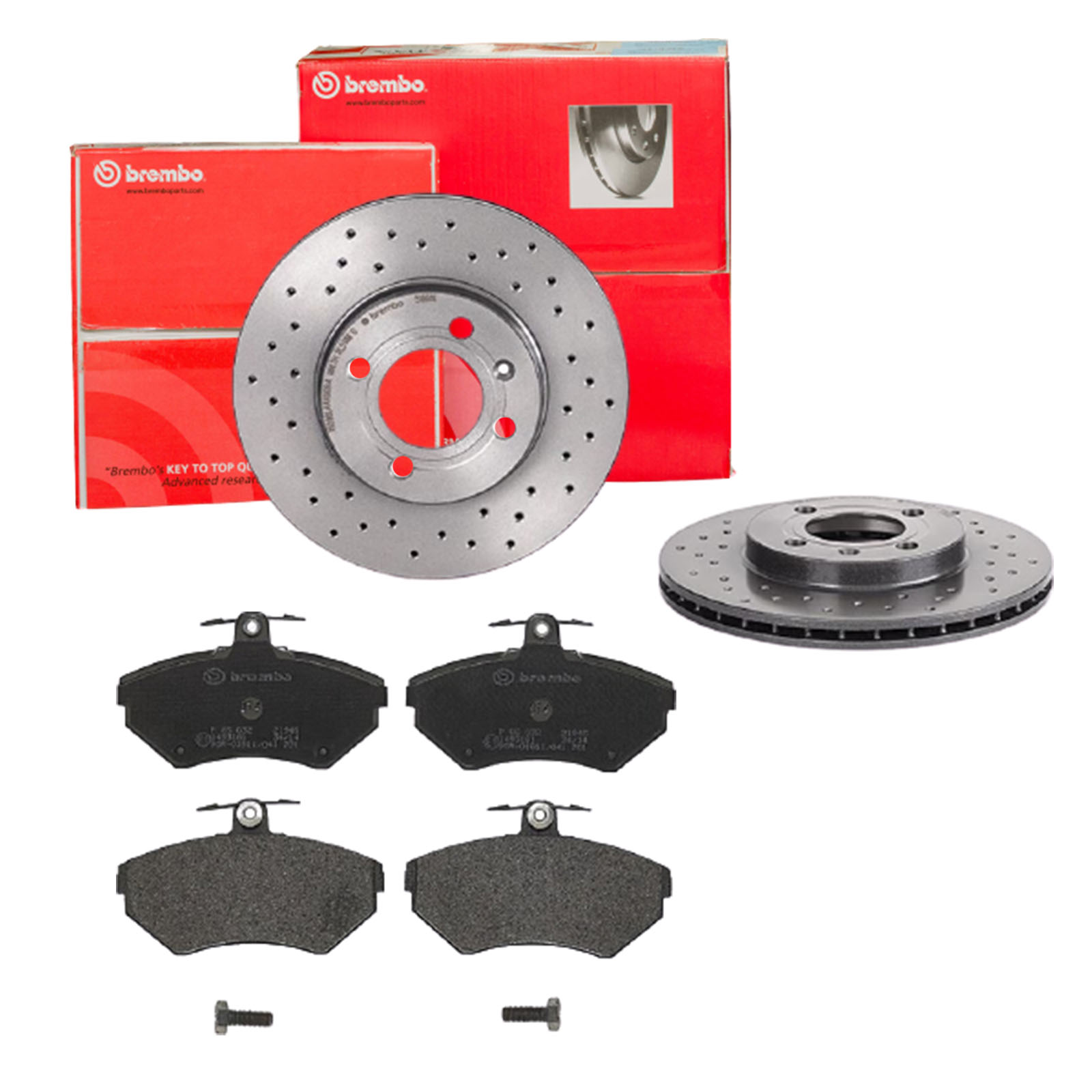 BREMBO Bremsensatz, Scheibenbremse sk8k0f5bz6 Vorderachse Gelocht/innenbel. 256mm 20mm für VW (FAW) AUDI SEAT VW SKODA
