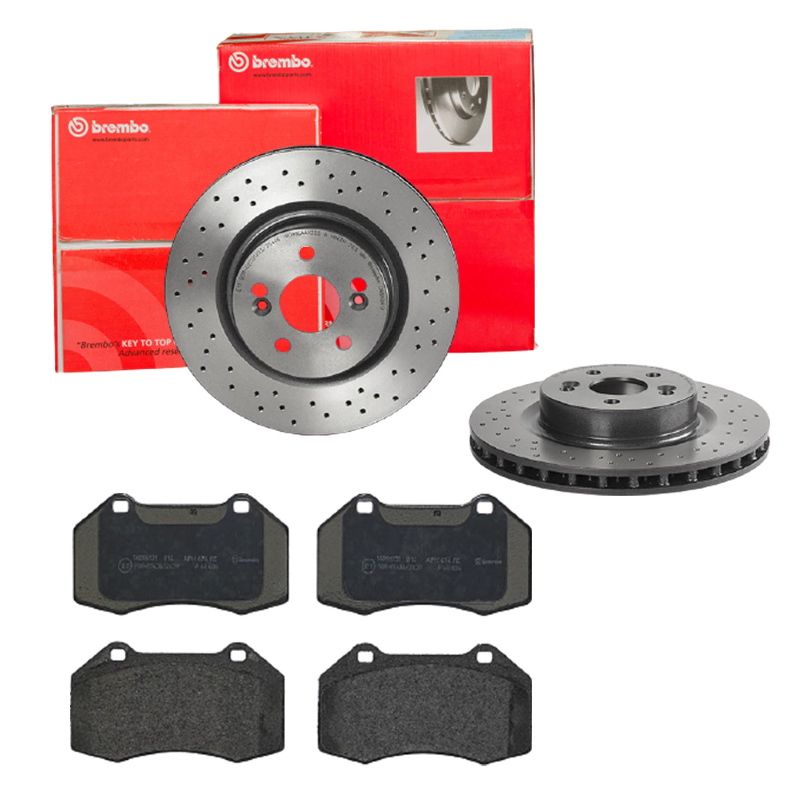 BREMBO Bremsensatz, Scheibenbremse sk8k0f59q6 Vorderachse Gelocht/innenbel. 312mm 28mm für RENAULT