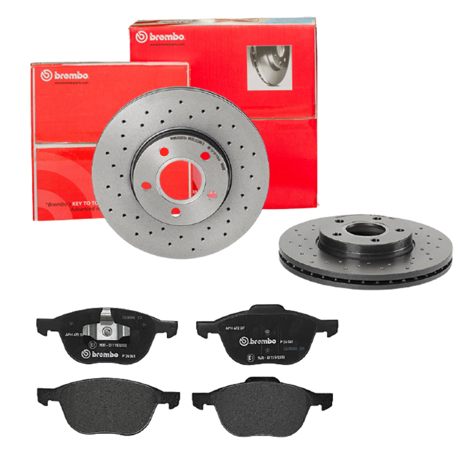 BREMBO Bremsensatz, Scheibenbremse sk8k0f58t4 Vorderachse Gelocht/innenbel. 278mm 25mm für VOLVO FORD FORD (CHANGAN) NISSAN MAZDA MAZDA (CHANGAN) MITS