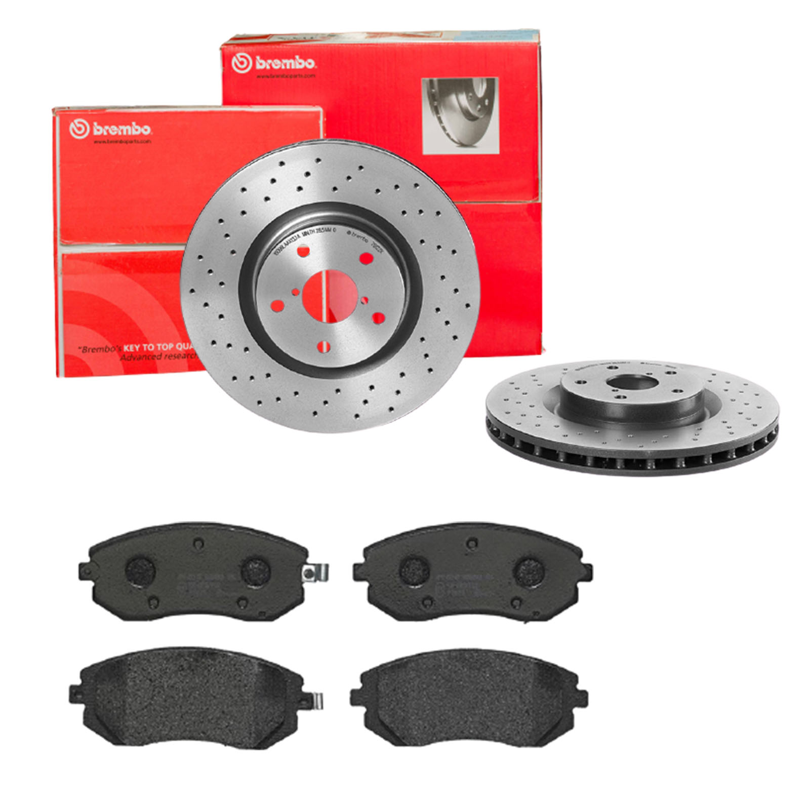 BREMBO Bremsensatz, Scheibenbremse sk8k0f57g6 Vorderachse Gelocht/innenbel. 326mm 30mm für SAAB SUBARU