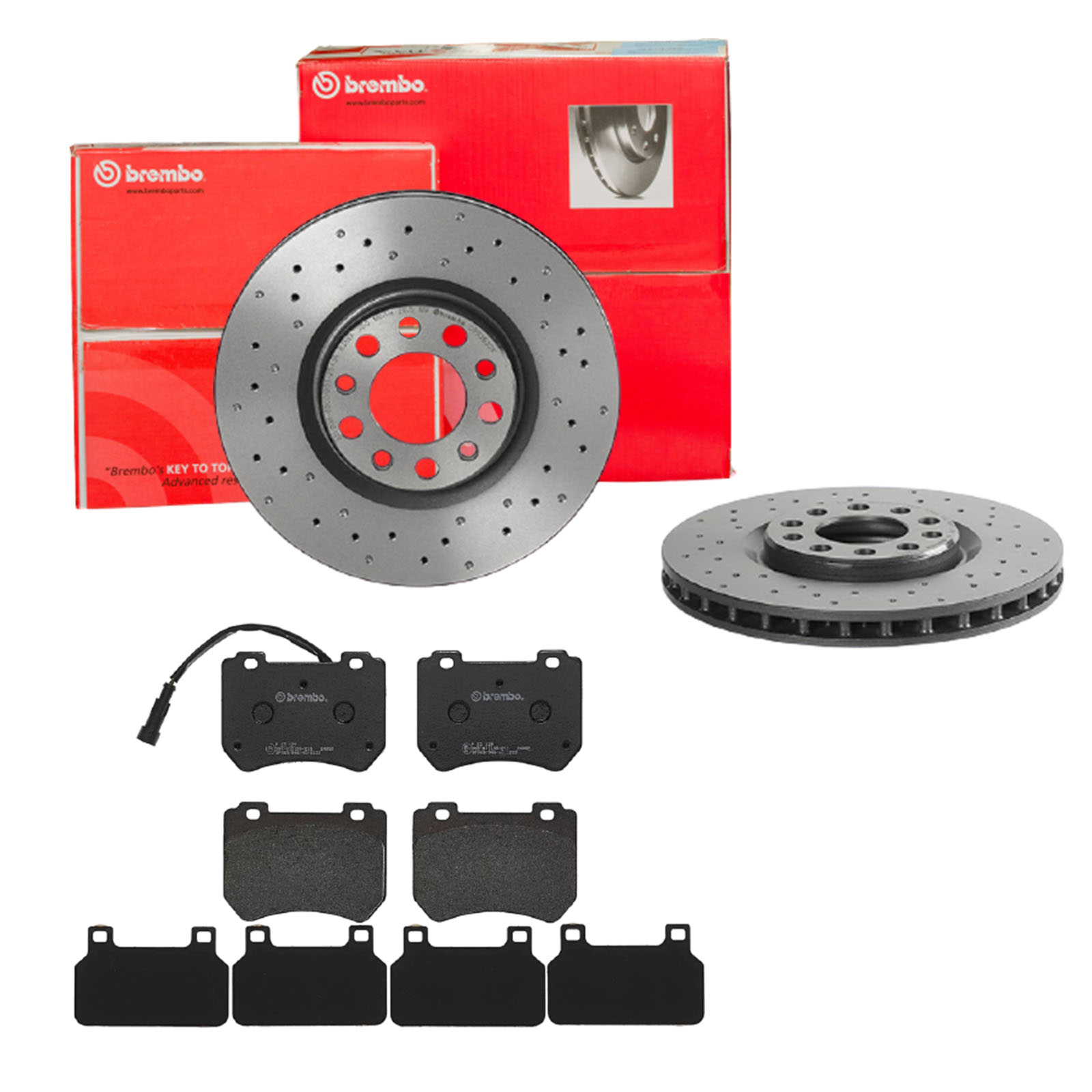 BREMBO Bremsensatz, Scheibenbremse sk8k0f54b0 Vorderachse Gelocht/innenbel. 305mm 28mm für ALFA ROMEO FIAT (GAC) DODGE CHRYSLER