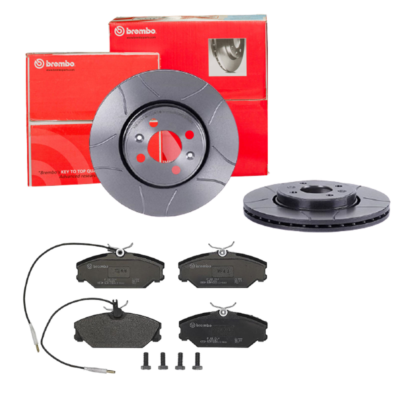 BREMBO Bremsensatz, Scheibenbremse sk8k0f52a6 Vorderachse Geschlitzt 280mm 24mm für DAEWOO RENAULT DACIA