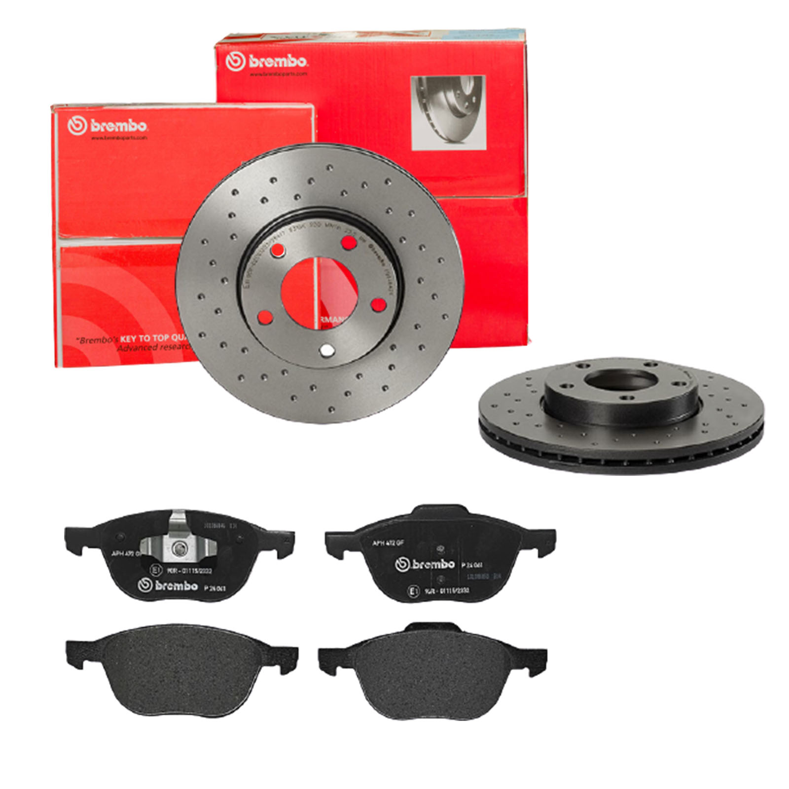 BREMBO Bremsensatz, Scheibenbremse sk8k0f4zq2 Vorderachse Gelocht/innenbel. 278mm 25mm für FORD FORD (CHANGAN) VOLVO MAZDA NISSAN MAZDA (CHANGAN) MITS