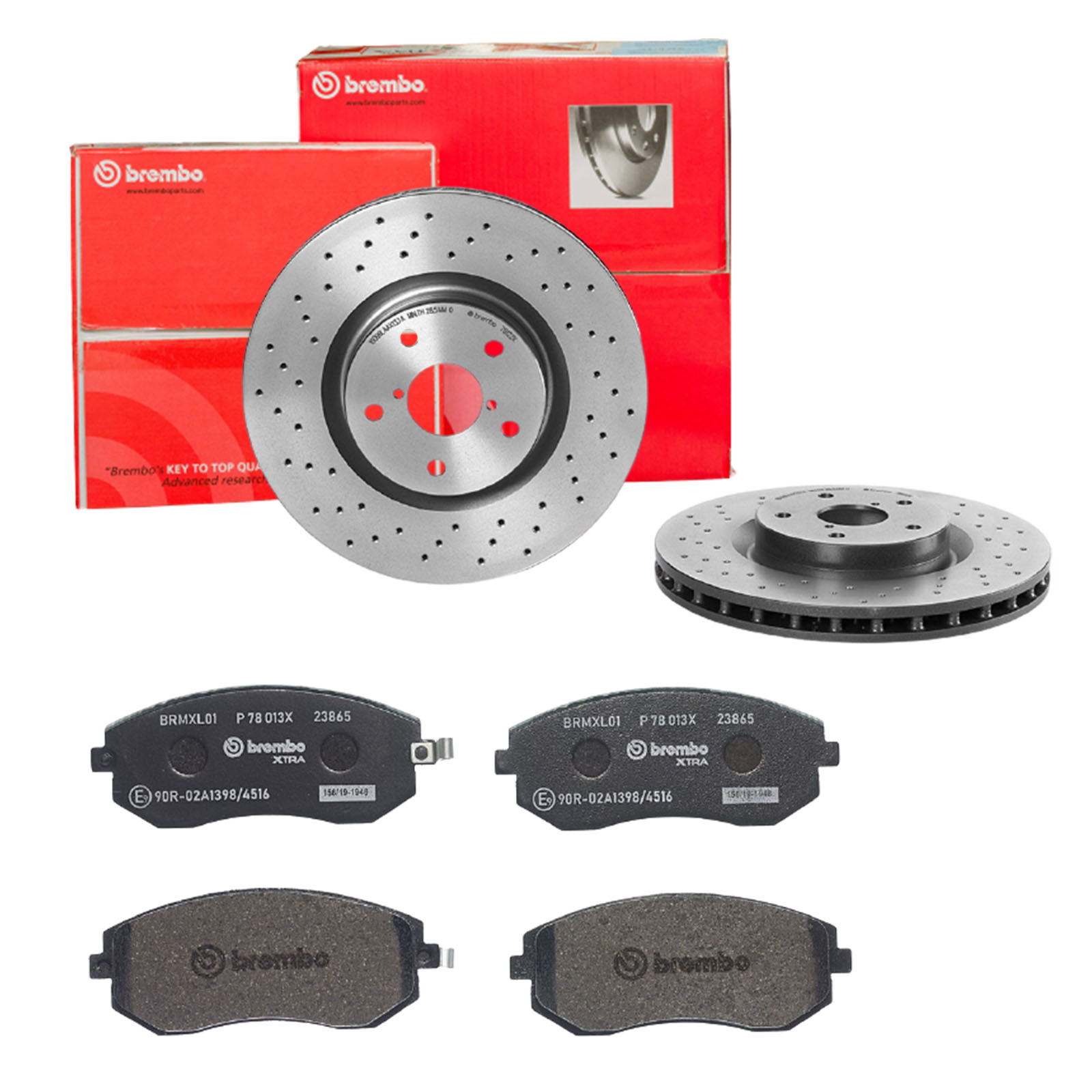 BREMBO Bremsensatz, Scheibenbremse sk8k0f4y80 Vorderachse Gelocht/innenbel. 326mm 30mm für SAAB SUBARU