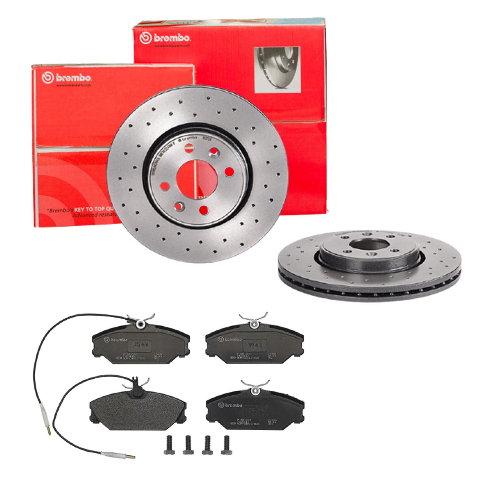 BREMBO Bremsensatz, Scheibenbremse sk8k0f4uh8 Vorderachse Gelocht/innenbel. 280mm 24mm für DAEWOO RENAULT