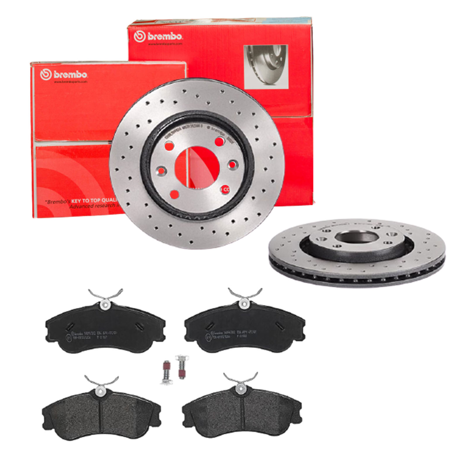 BREMBO Bremsensatz, Scheibenbremse sk8k0f4t50 Vorderachse Gelocht/innenbel. 266mm 22mm für PEUGEOT CITROËN OPEL FENGSHEN DS CITROËN (DF-PSA)