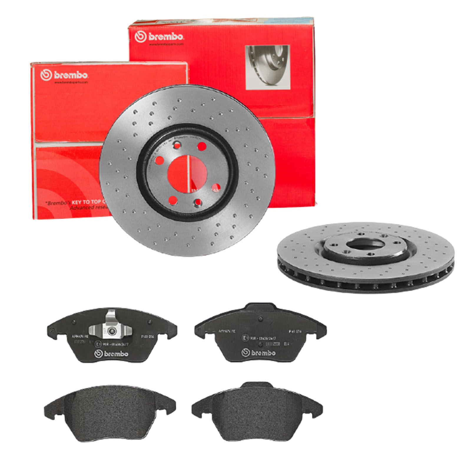 BREMBO Bremsensatz, Scheibenbremse sk8k0f4m24 Vorderachse Gelocht/innenbel. 302mm 26mm für PEUGEOT CITROËN PEUGEOT (DF-PSA)