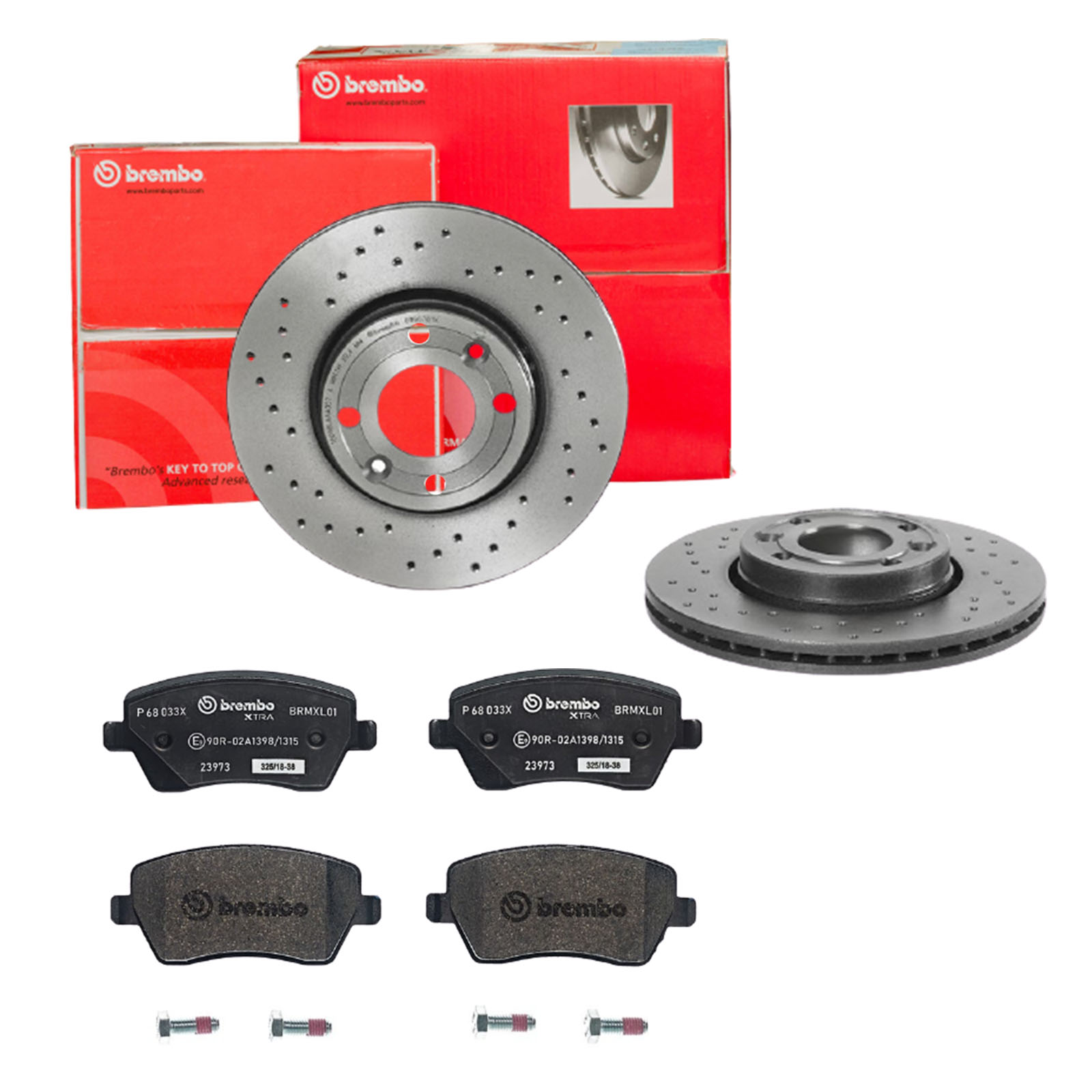 BREMBO Bremsensatz, Scheibenbremse sk8k0f4kk2 Vorderachse Gelocht/innenbel. 260mm 22mm für MERCEDES-BENZ RENAULT NISSAN DACIA LADA