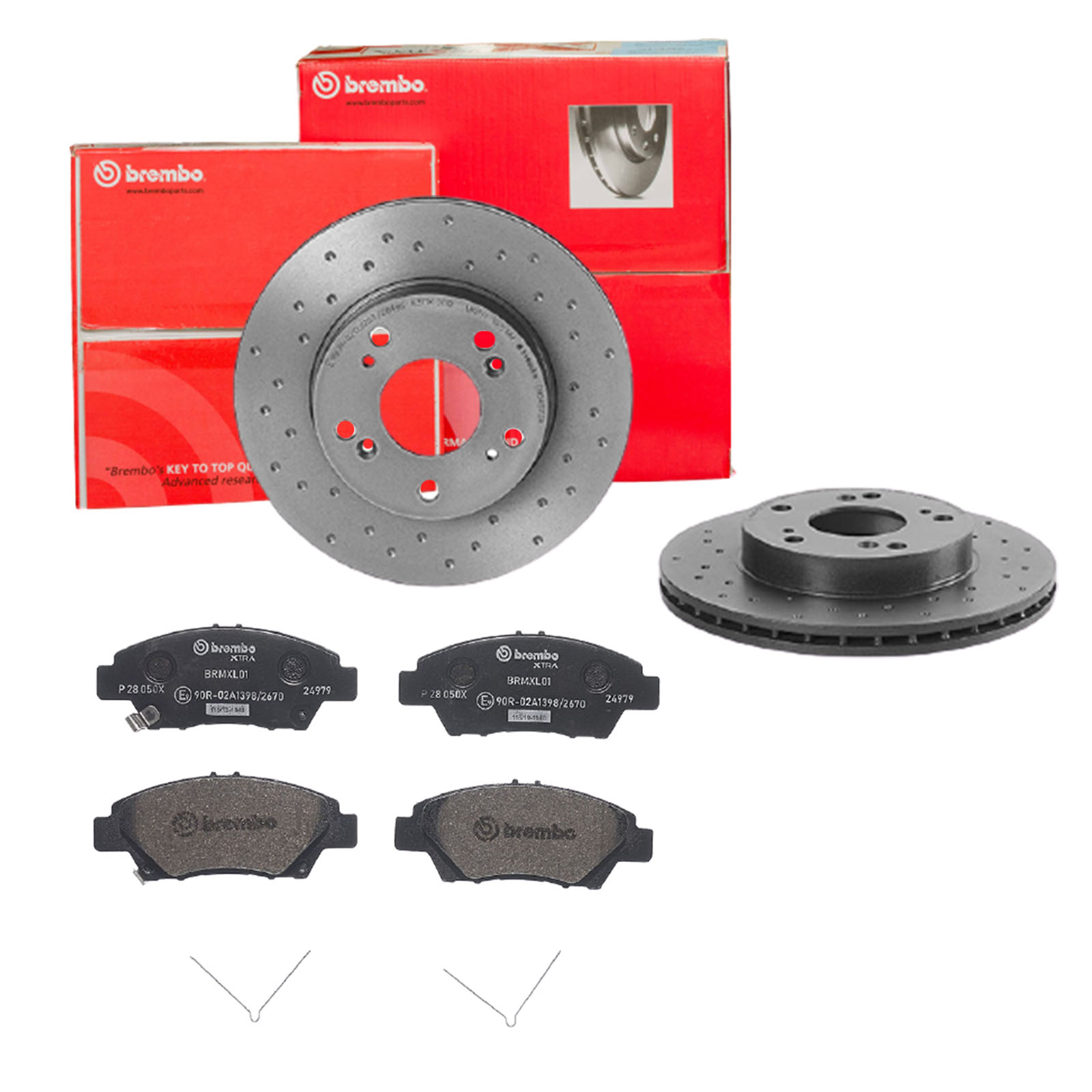 BREMBO Bremsensatz, Scheibenbremse sk8k0f4h24 Vorderachse Gelocht/innenbel. 262mm 21mm für HONDA HONDA (DONGFENG) HONDA (GAC)