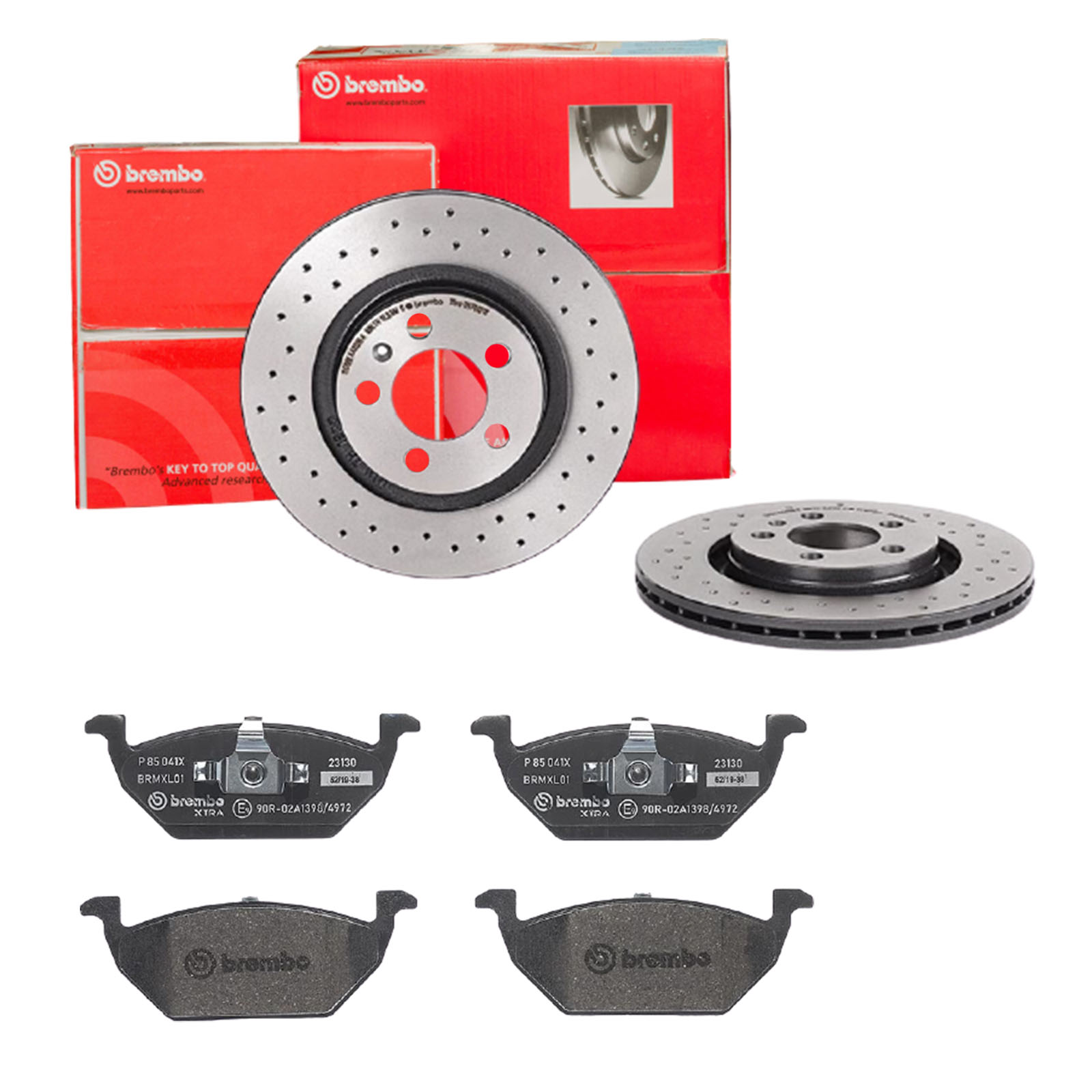 BREMBO Bremsensatz, Scheibenbremse sk8k0f4ee8 Vorderachse Gelocht/innenbel. 280mm 22mm für VW (FAW) VW (SVW) VW SEAT SKODA SKODA (SVW) AUDI BRILLIANCE
