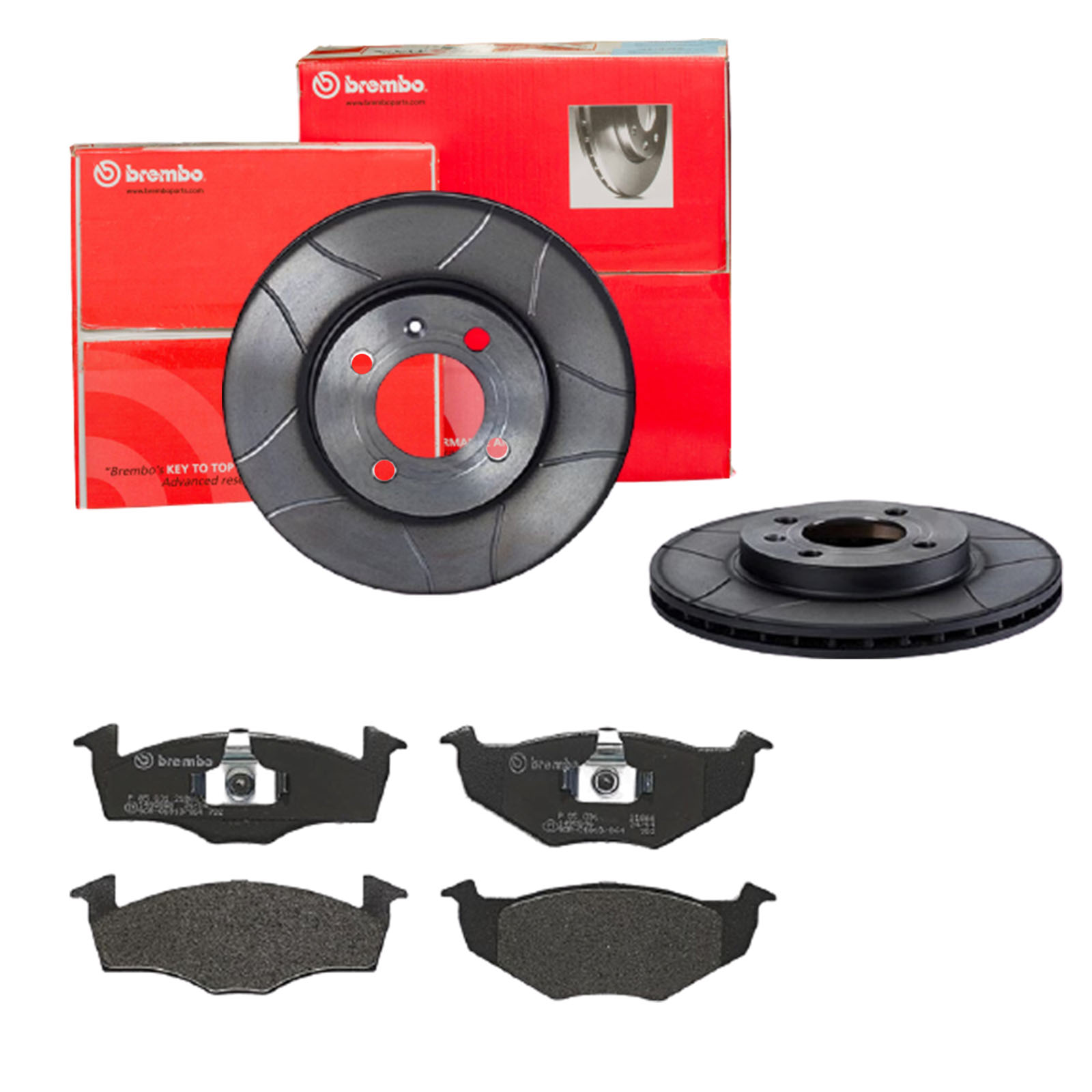 BREMBO Bremsensatz, Scheibenbremse sk8k0f45q8 Vorderachse Geschlitzt 256mm 20mm für VW (FAW) VW SEAT