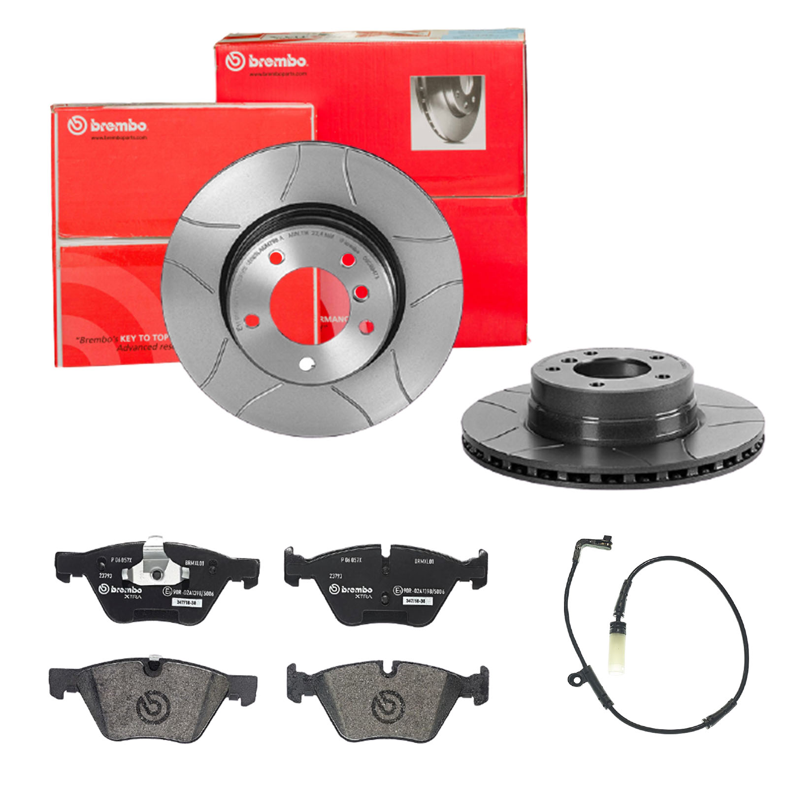 BREMBO Bremsensatz, Scheibenbremse sk8k0f43n0 Vorderachse Geschlitzt 310mm 24mm für BMW