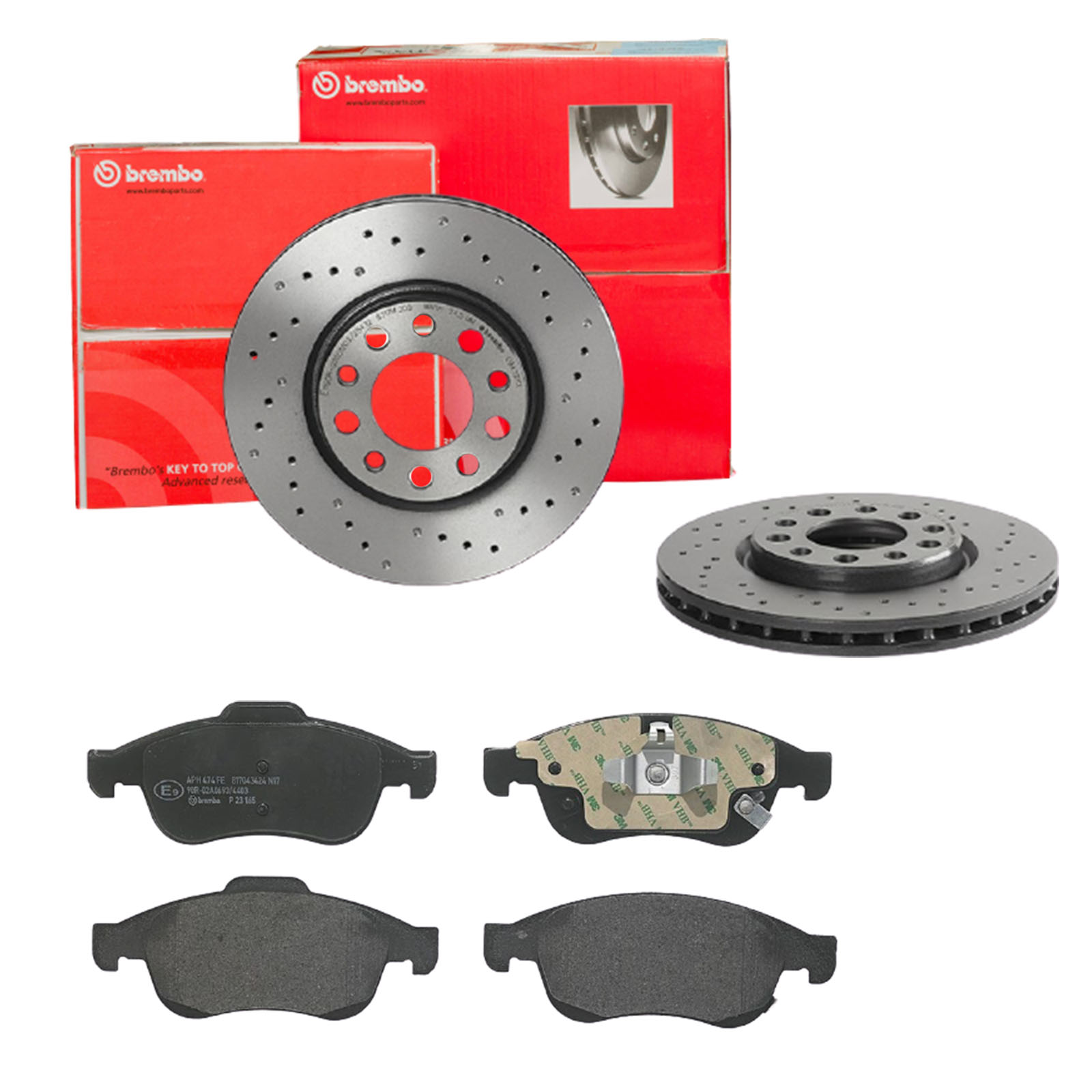 BREMBO Bremsensatz, Scheibenbremse sk8k0f4374 Vorderachse Gelocht/innenbel. 281mm 26mm für ALFA ROMEO FIAT JEEP LANCIA