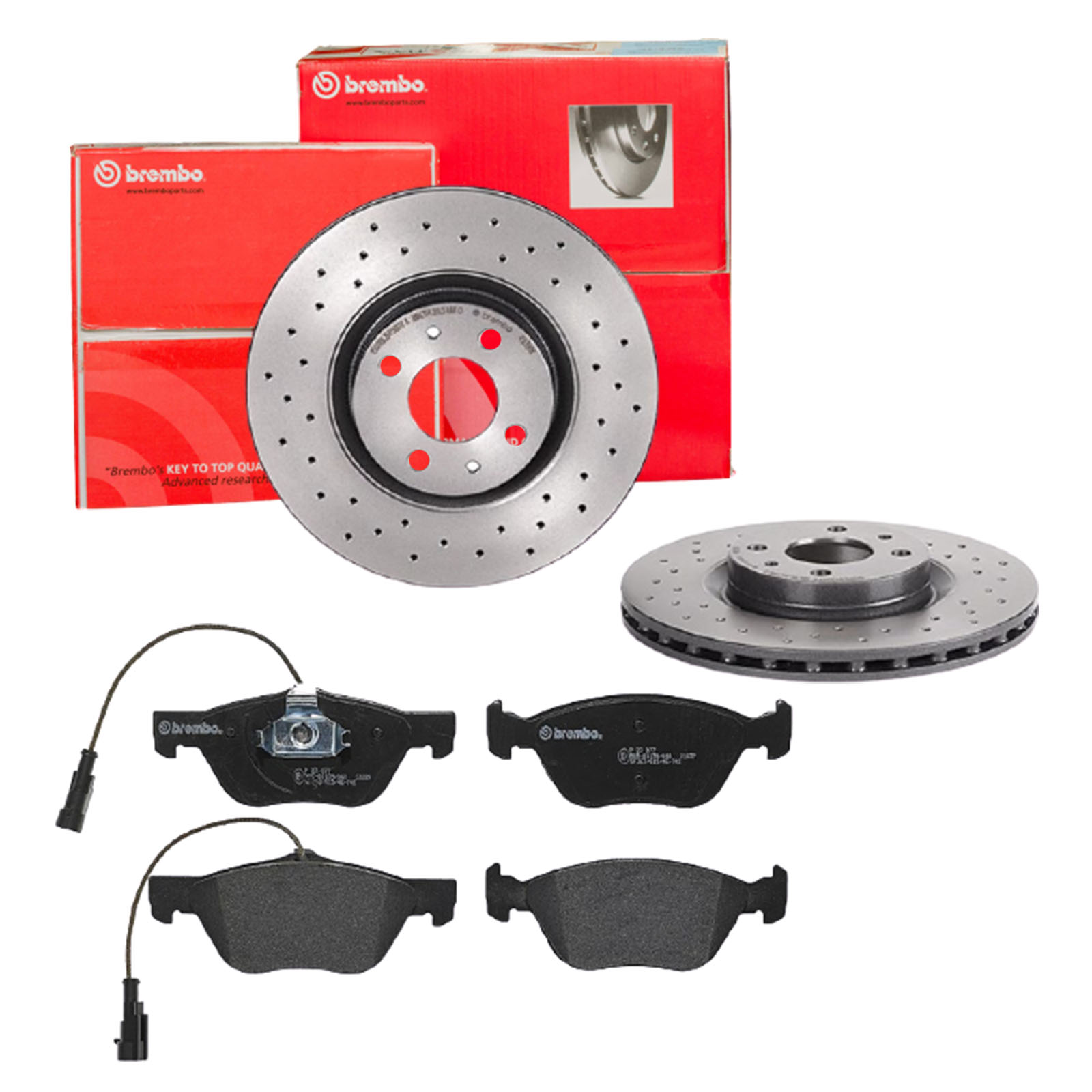 BREMBO sk8k0f42r8 Vorderachse Gelocht/innenbel. 284mm 22mm für PEUGEOT CITROËN FIAT ALFA ROMEO LANCIA ABARTH