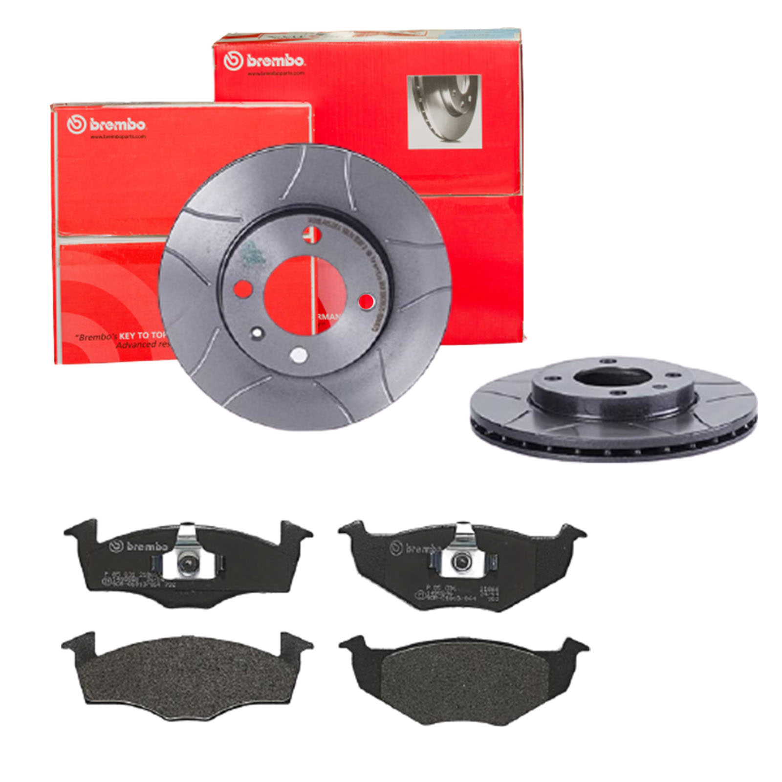 BREMBO Bremsensatz, Scheibenbremse sk8k0f41v6 Vorderachse Geschlitzt 239mm 20mm für AUDI VW (SVW) VW SEAT