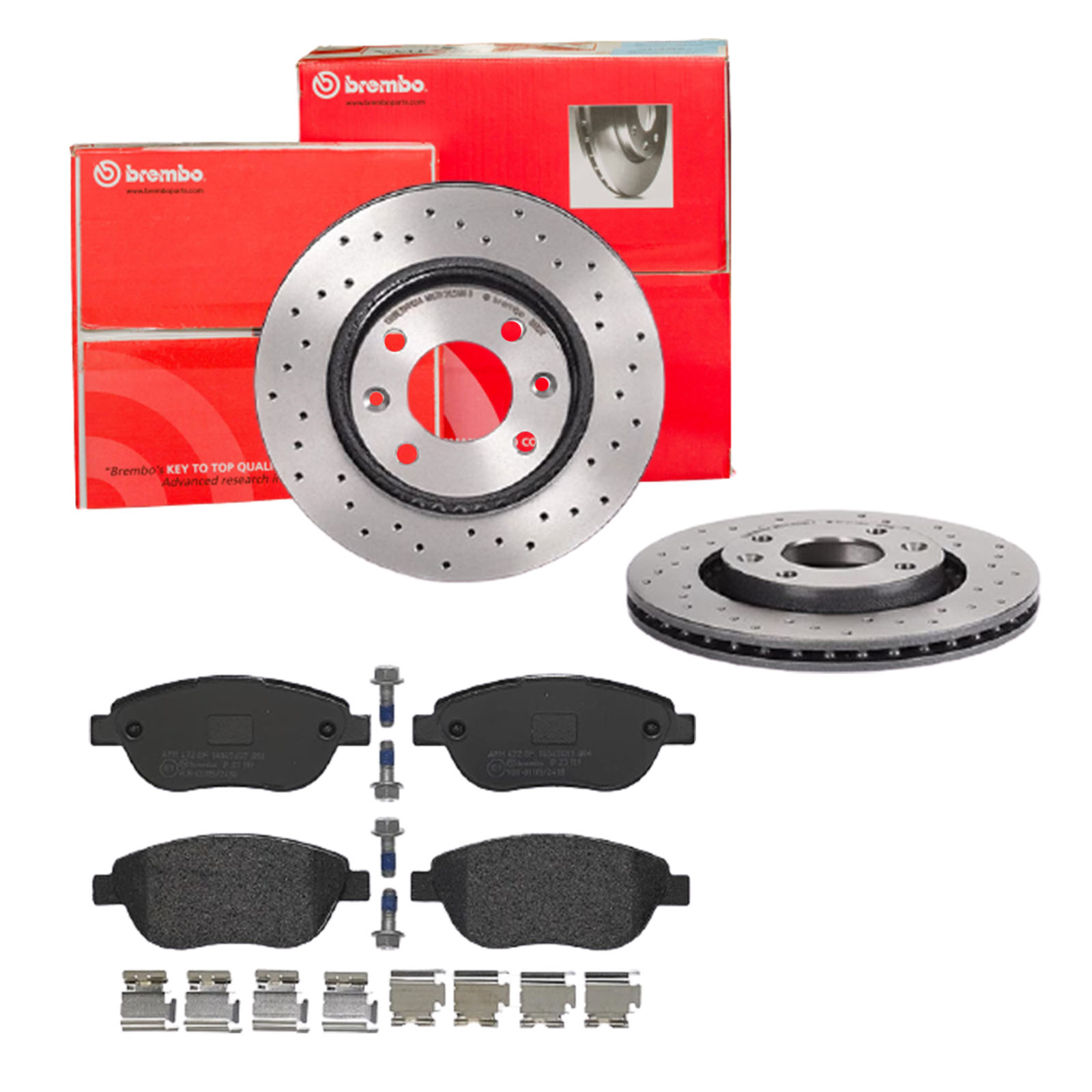 BREMBO Bremsensatz, Scheibenbremse sk8k0f41f0 Vorderachse Gelocht/innenbel. 266mm 22mm für PEUGEOT CITROËN DS OPEL FENGSHEN FIAT LANCIA CITROËN (DF-PS