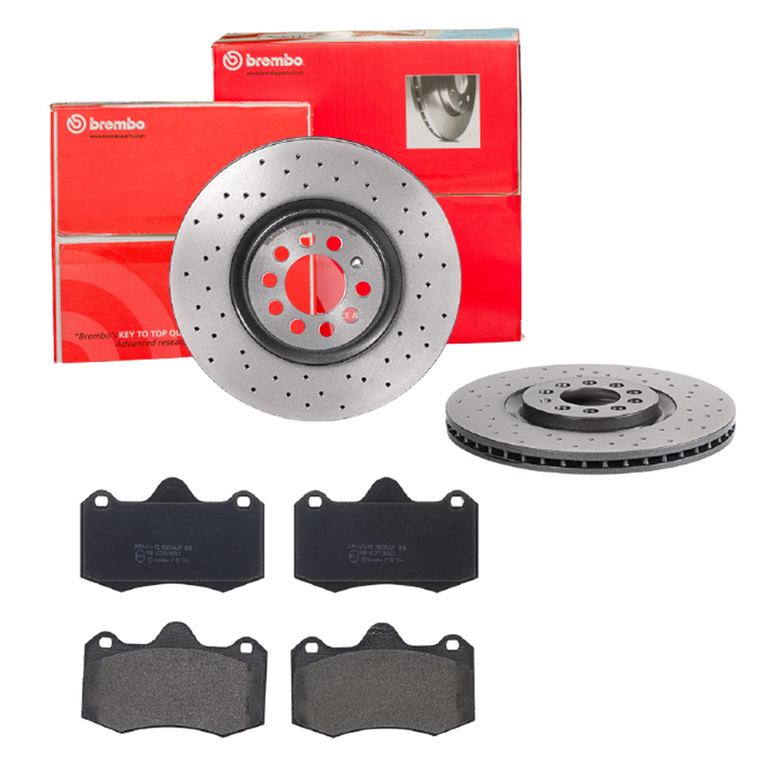 BREMBO Bremsensatz, Scheibenbremse sk8k0f40z4 Vorderachse Gelocht/innenbel. 312mm 25mm für SEAT LOTUS AUDI