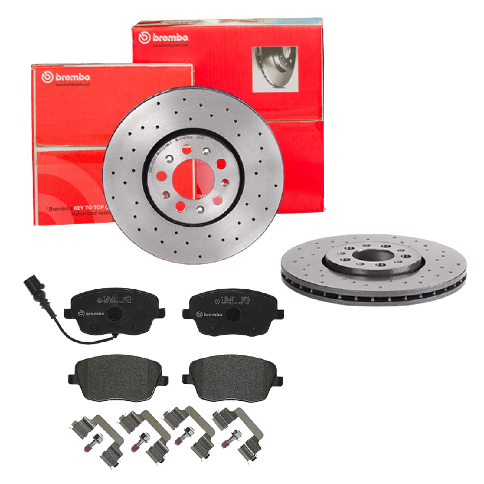 BREMBO Bremsensatz, Scheibenbremse sk8k0f40j8 Vorderachse Gelocht/innenbel. 288mm 25mm für SKODA SEAT VW SKODA (SVW) VW (FAW) AUDI
