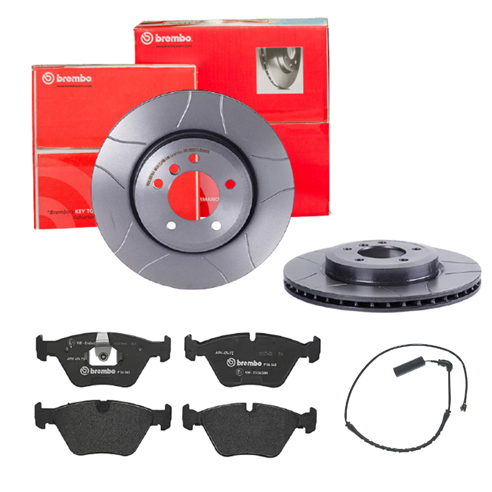 BREMBO Bremsensatz, Scheibenbremse sk8k0f3y58 Vorderachse Geschlitzt 325mm 25mm für BMW ROVER