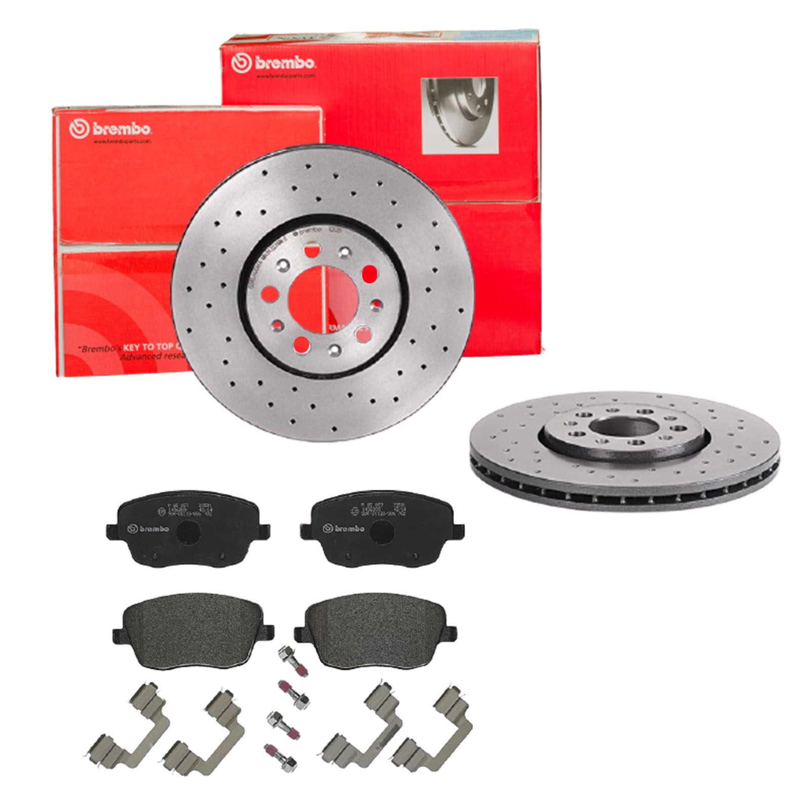BREMBO Bremsensatz, Scheibenbremse sk8k0f3wt0 Vorderachse Gelocht/innenbel. 288mm 25mm für SKODA (SVW) SKODA VW AUDI VW (SVW) VW (FAW) SEAT