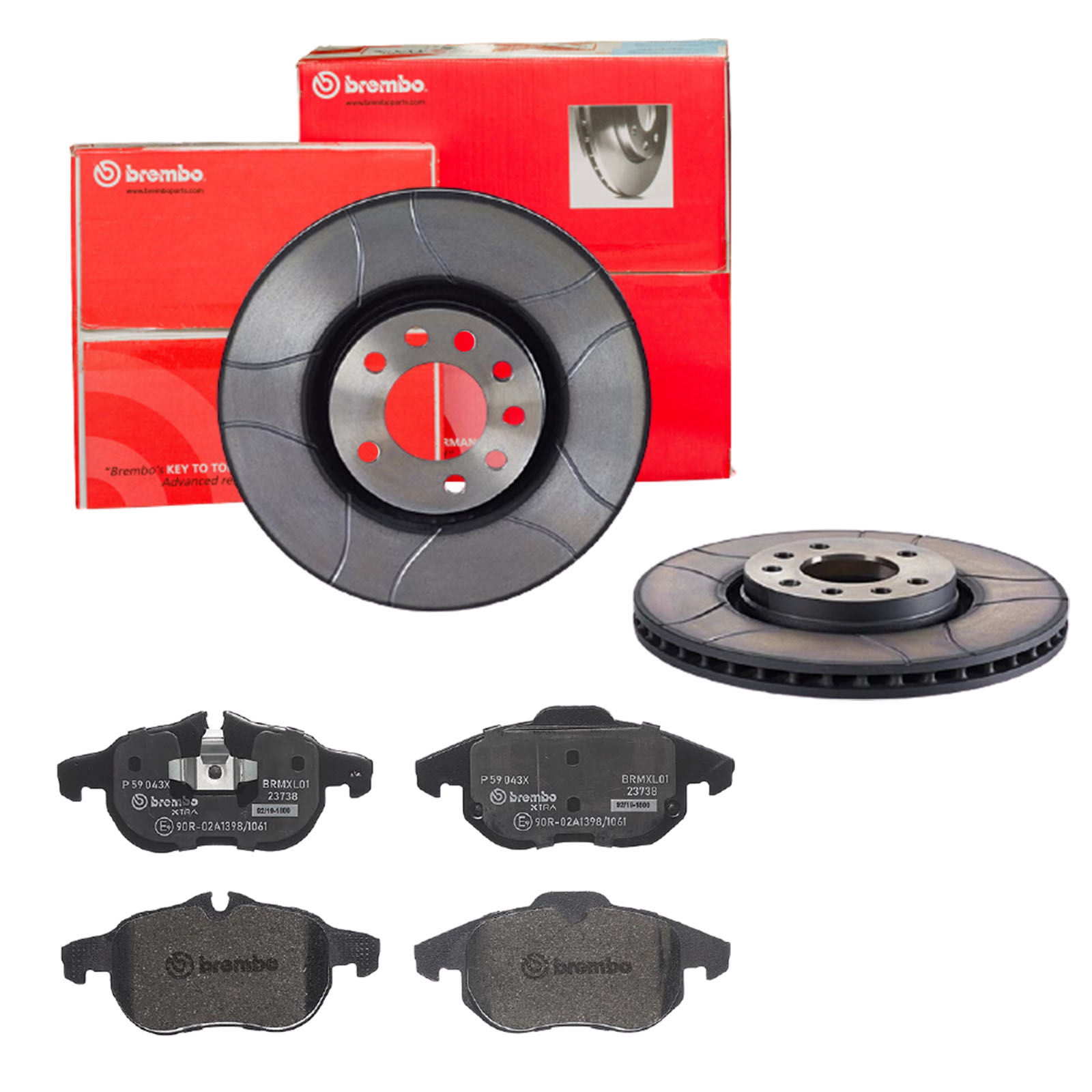BREMBO sk8k0f3uu6 Vorderachse Geschlitzt 308mm 25mm für OPEL SAAB VAUXHALL FIAT CHEVROLET GENERAL MOTORS