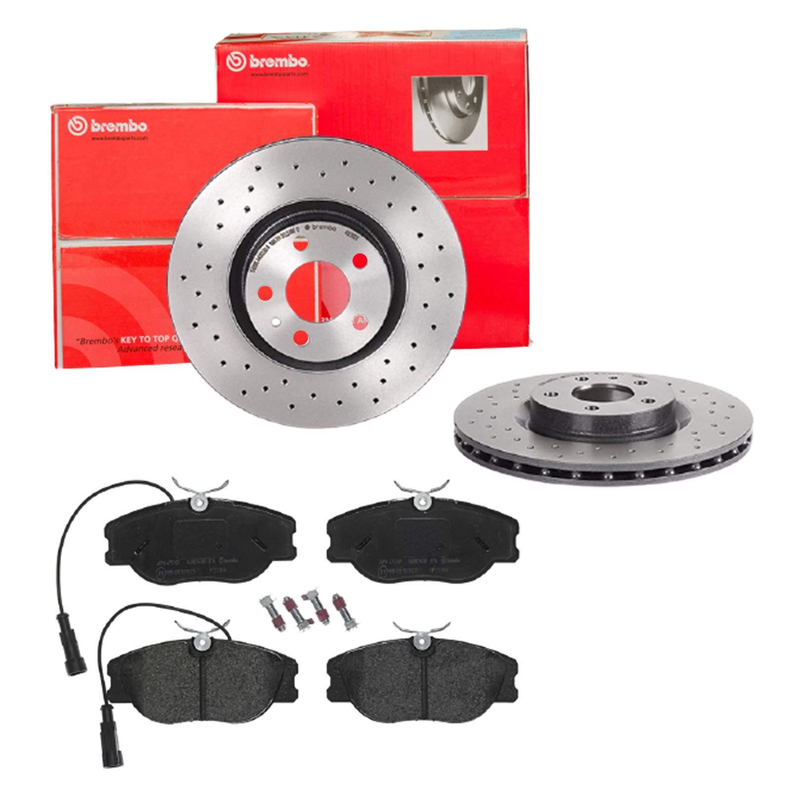 BREMBO Bremsensatz, Scheibenbremse sk8k0f3qp0 Vorderachse Gelocht/innenbel. 284mm 22mm für OPEL LANCIA ALFA ROMEO FIAT VAUXHALL